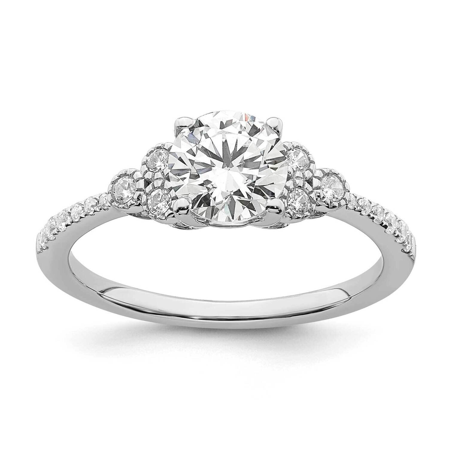 Si1/Si2, G H I, Semi-Mount Engagement Ring 14k White Gold Lab Grown Diamond RM7815E-100-WLG