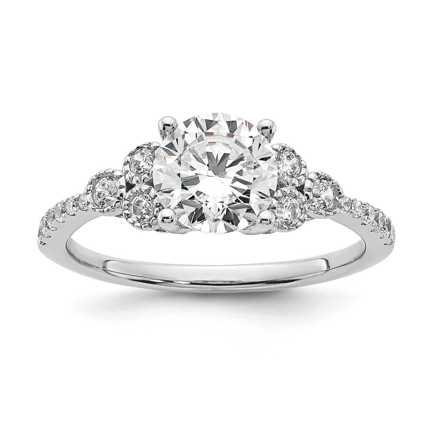 Si1/Si2, G H I, Semi-Mount Engagement Ring 14k White Gold Lab Grown Diamond RM7815E-125-WLG, MPN: R…