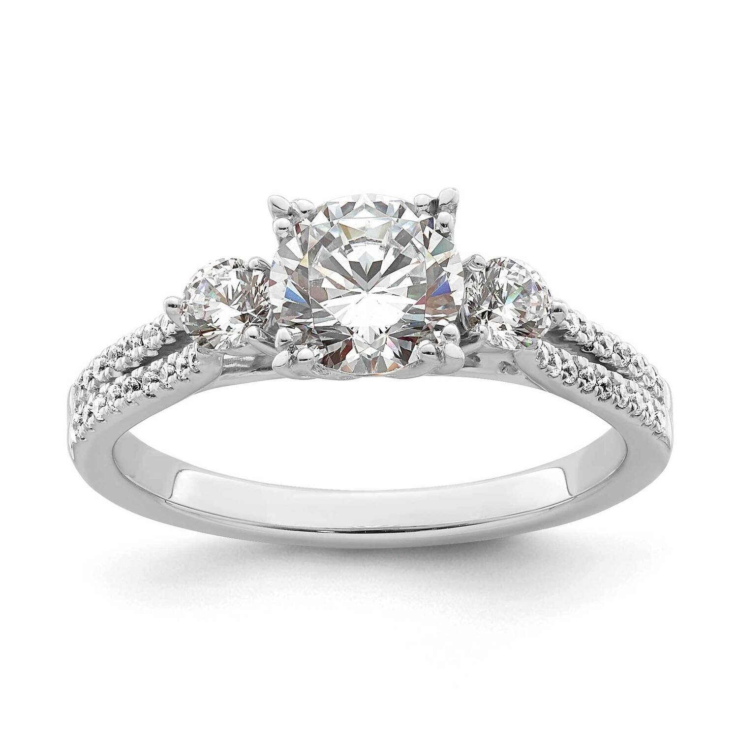 Si1/Si2, G H I, Semi-Mount Engagement Ring 14k White Gold Lab Grown Diamond RM7840E-100-WLG, MPN: R…