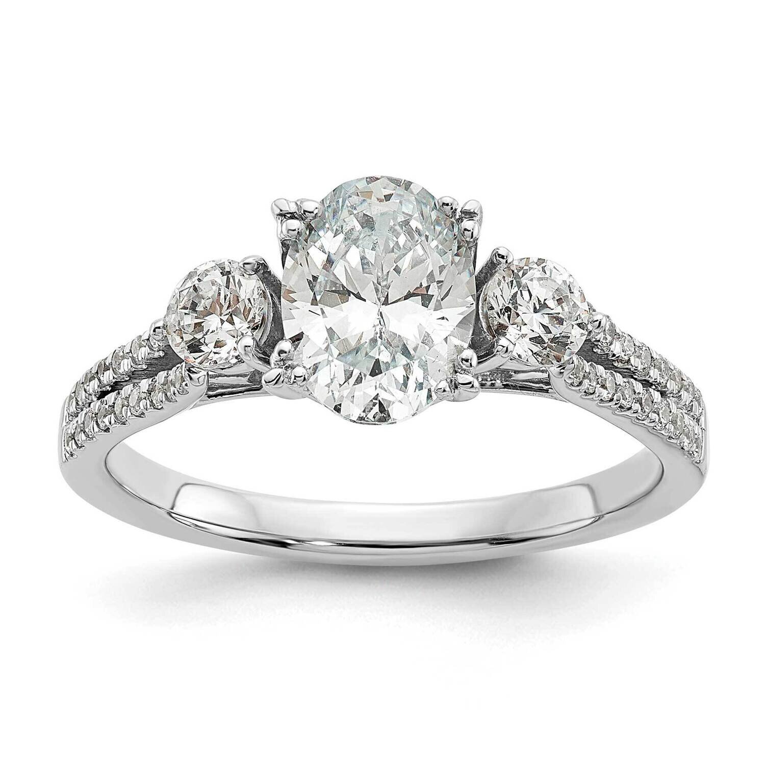 Si1/Si2, G H I, Semi-Mount Engagement Ring 14k White Gold Lab Grown Diamond RM7841E-100-WLG, MPN: R…