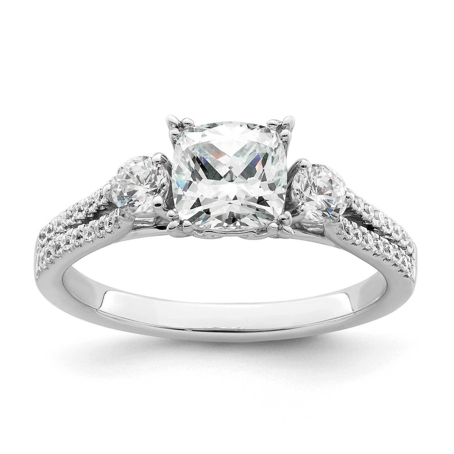 Si1/Si2, G H I, Semi-Mount Engagement Ring 14k White Gold Lab Grown Diamond RM7842E-100-WLG, MPN: R…