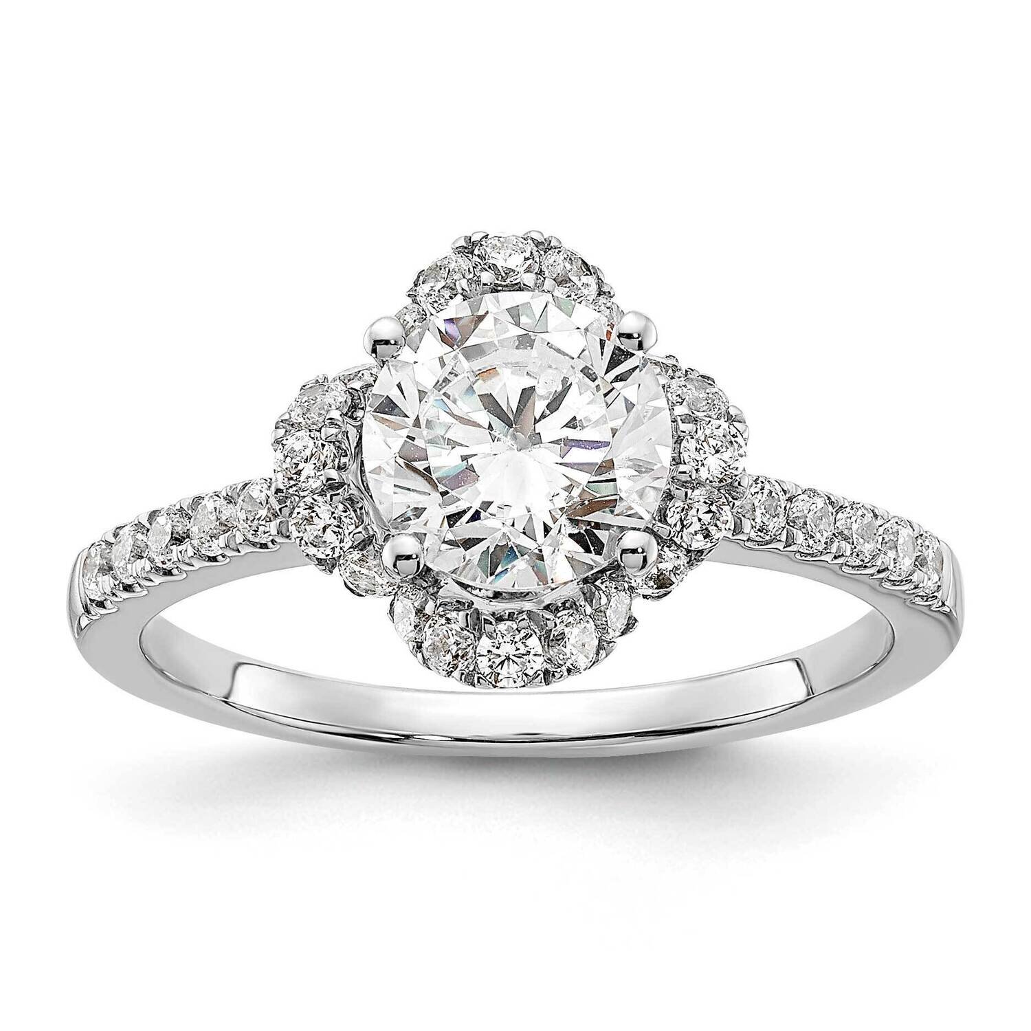 Si1/Si2, G H I, Round Semi-Mount Engagement Ring 14k White Gold Lab Grown Diamond RM7989E-150-WLG, …