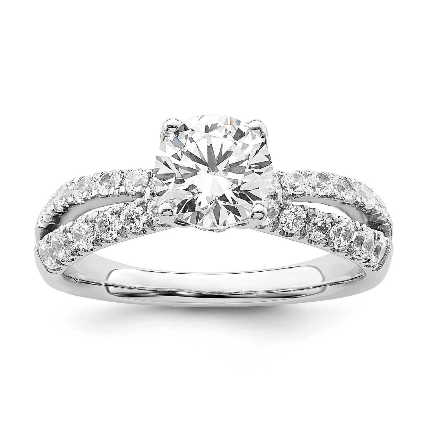 Si1/Si2, G H I, Round Semi-Mount Engagement Ring 14k White Gold Lab Grown Diamond RM7991E-100-WLG, …