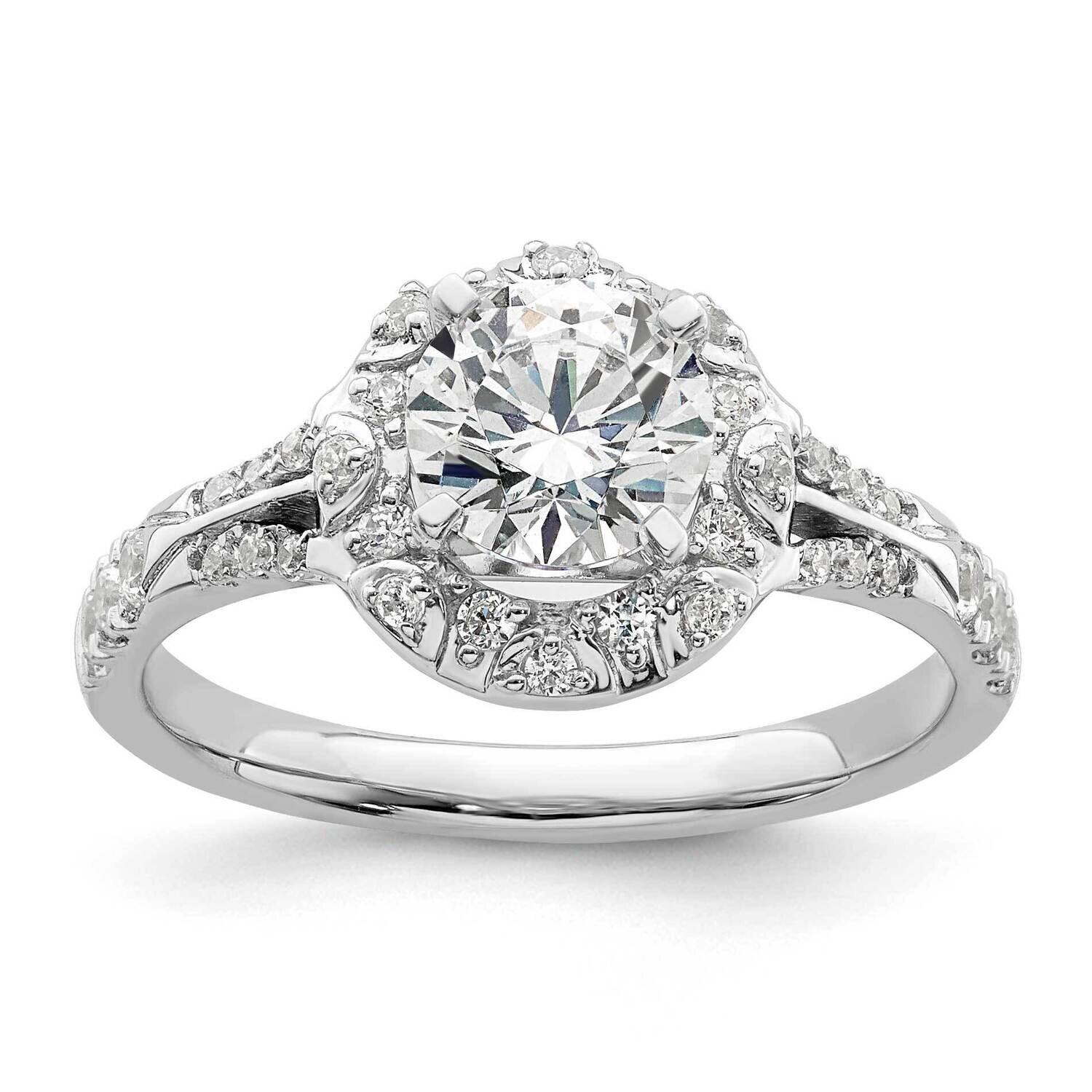 Si1/Si2, G H I, Semi-Mount Engagement Ring 14k White Gold Lab Grown Diamond RM8700E-100-WLG