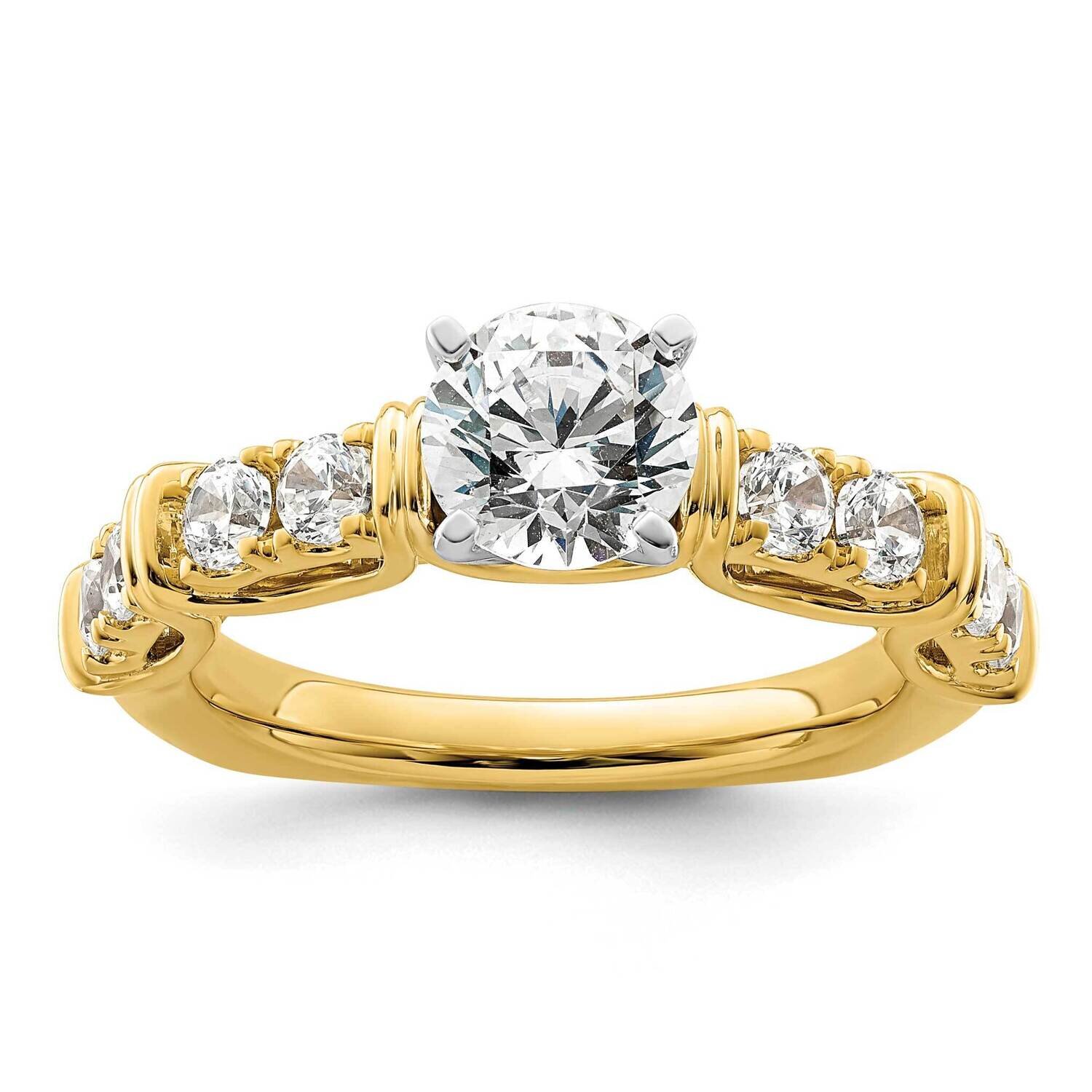 Si1/Si2, G H I,Semi-Mount Engagement Ring 14k Gold Lab Grown Diamond RM9032E-100-YLG