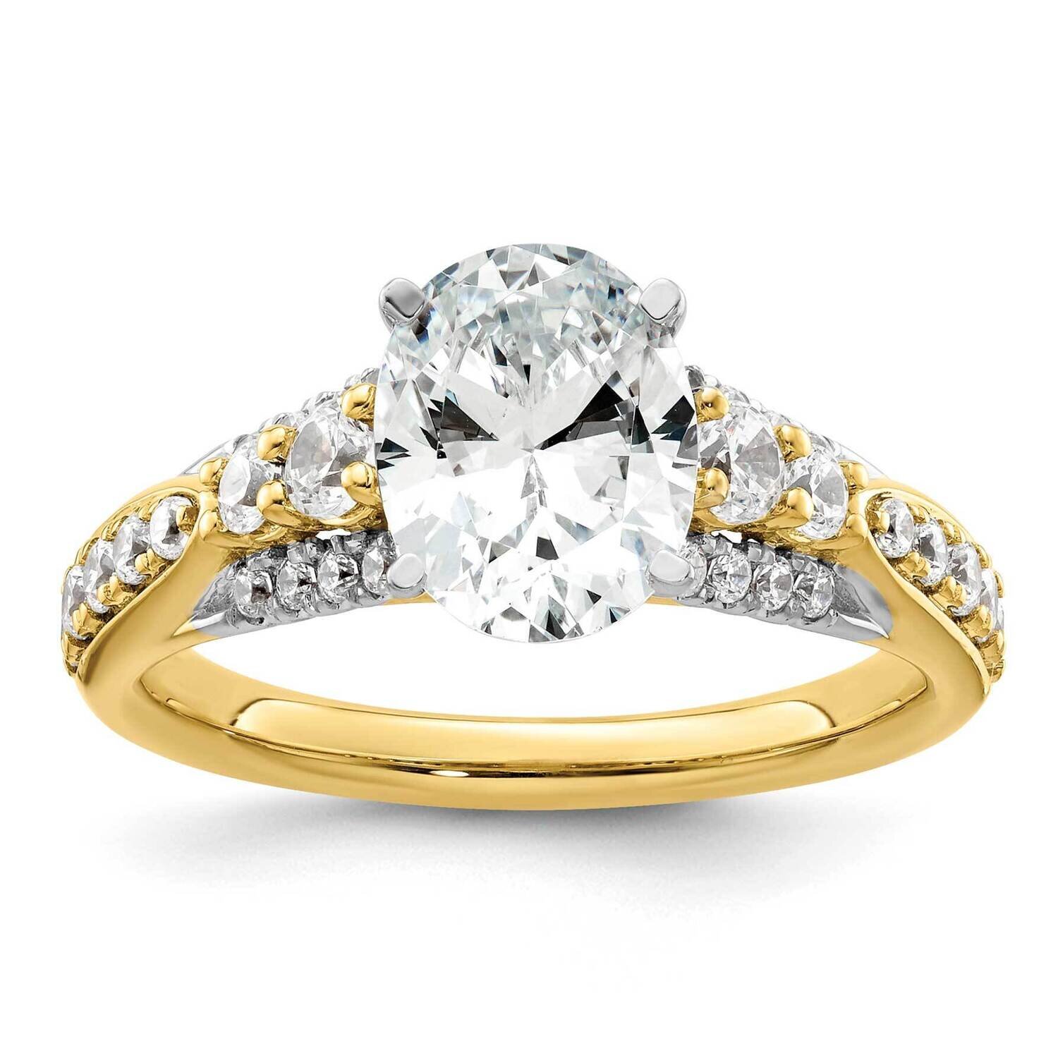 Si1/Si2, G H I, Semi-Mount Engagement Ring 14k Gold Lab Grown Diamond RM9033E-150-YLG