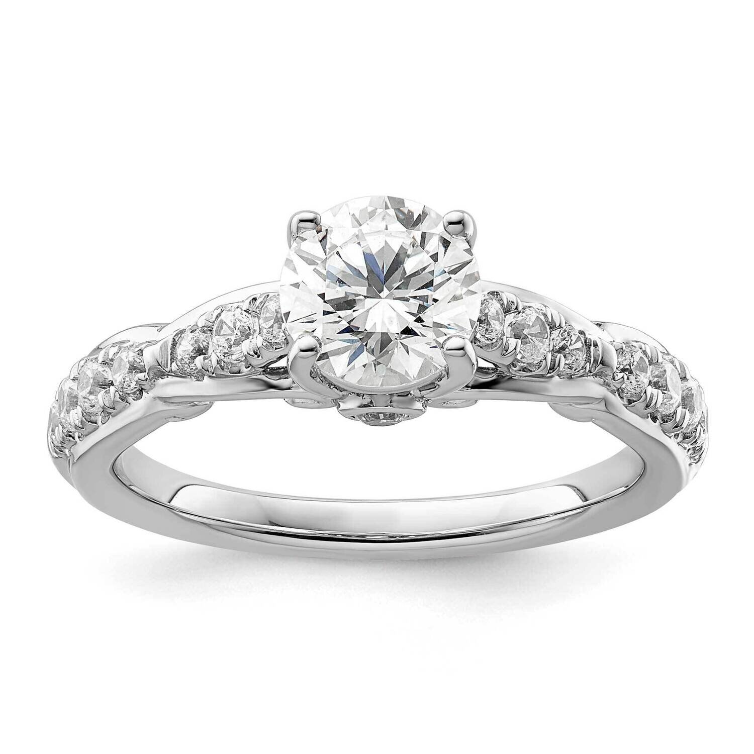 Si1/Si2, G H I, Semi-Mount Engagement Ring 14k White Gold Lab Grown Diamond RM9039E-100-WLG, MPN: R…
