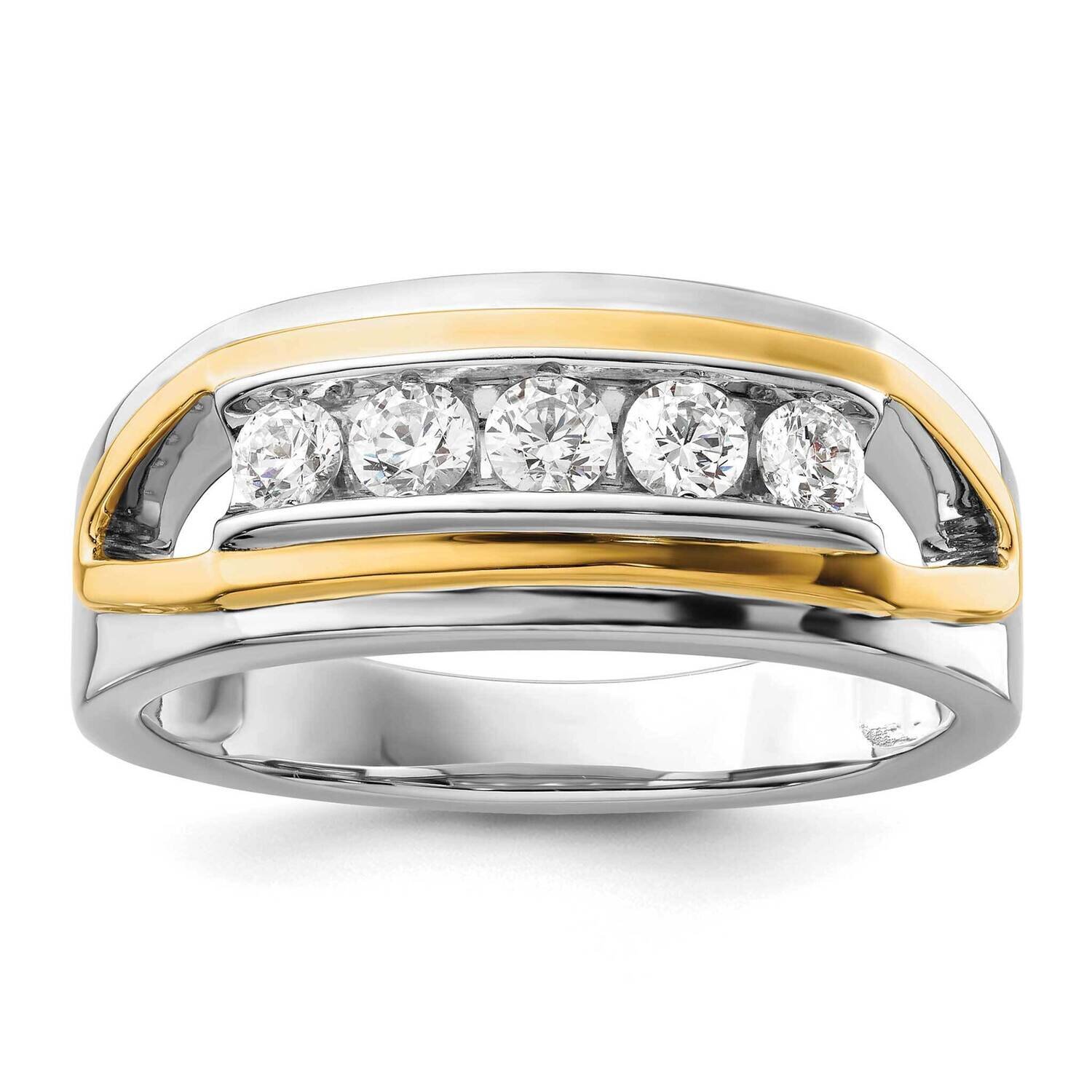 Si1/Si2, G H I, Men's Ring 14k Gold Lab Grown Diamond RM9053-050-10WYLG