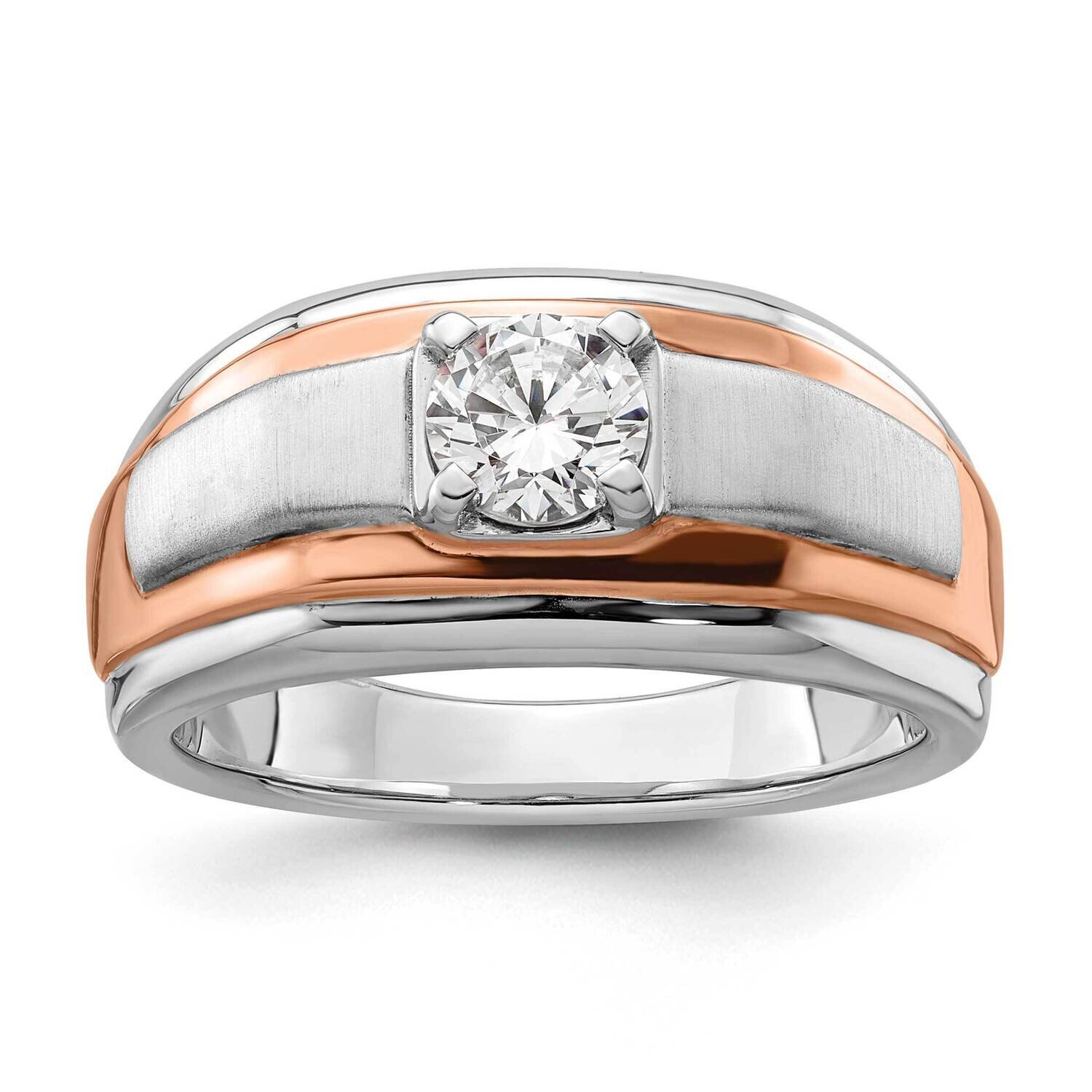 Si1/Si2, G H I, Men's Ring 14k Gold Lab Grown Diamond RM9056-075-10WRLG