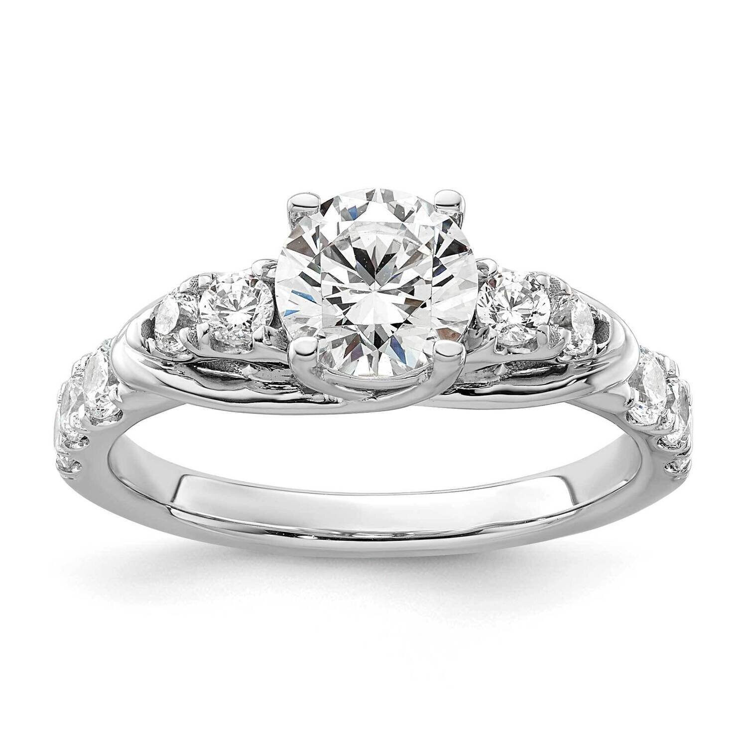 Si1/Si2, G H I, Semi-Mount Engagement Ring 14k White Gold Lab Grown Diamond RM9063E-100-WLG