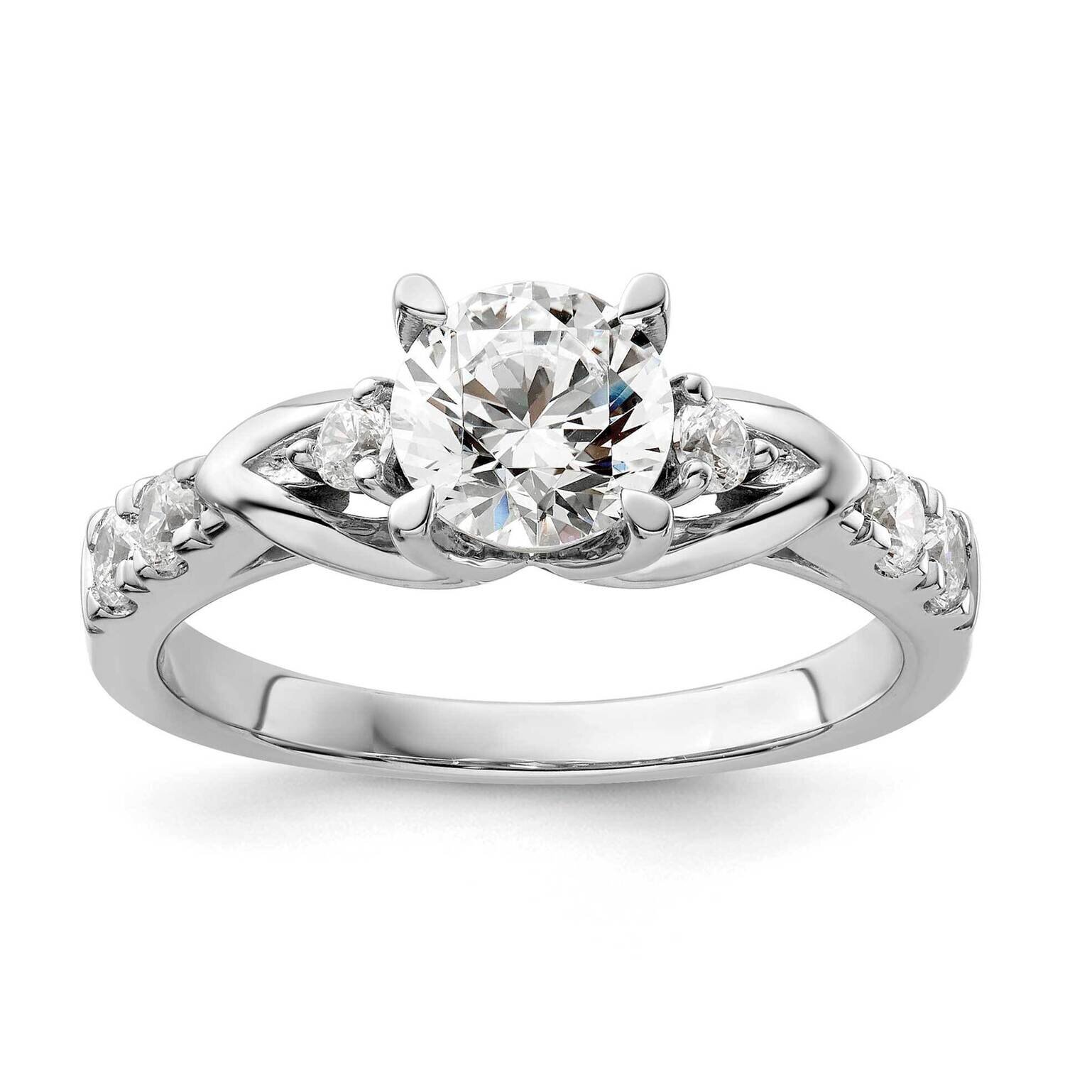 Si1/Si2, G H I, Semi-Mount Engagement Ring 14k White Gold Lab Grown Diamond RM9064E-100-WLG