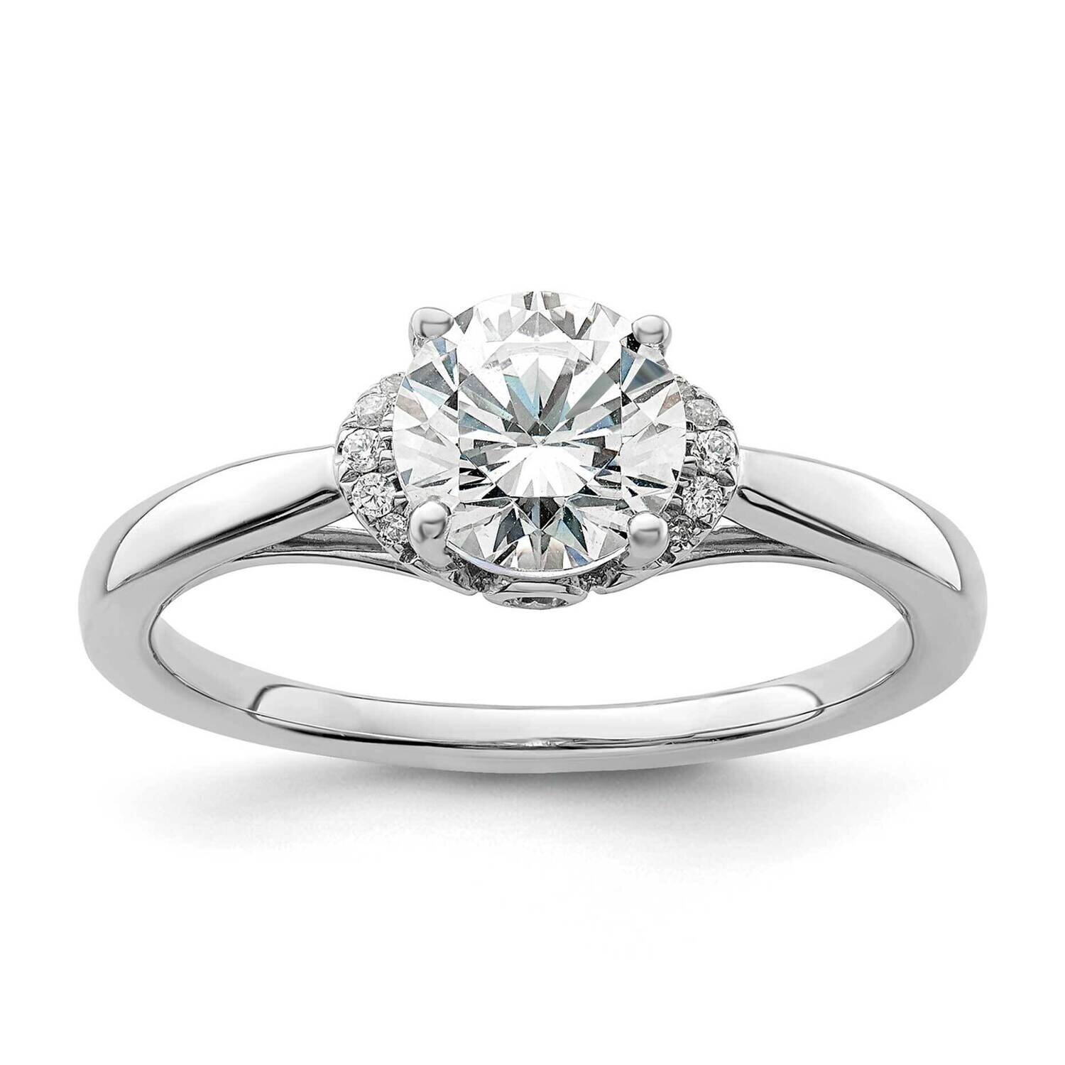 Si1/Si2, G H I, Semi-Mount Engagement Ring 14k White Gold Lab Grown Diamond RM9079E-100-WLG