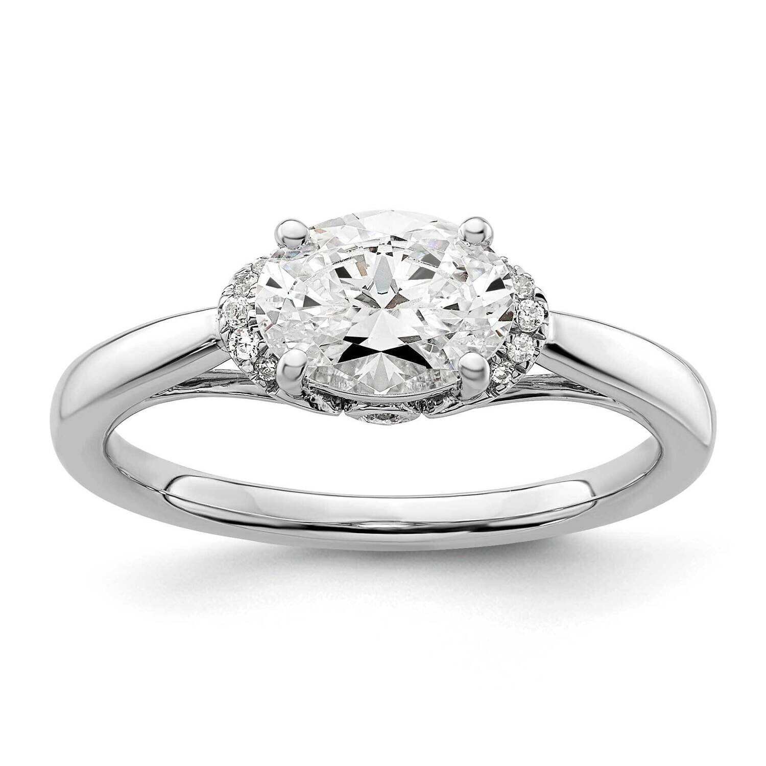 Si1/Si2, G H I, Semi-Mount Engagement Ring 14k White Gold Lab Grown Diamond RM9085E-100-WLG