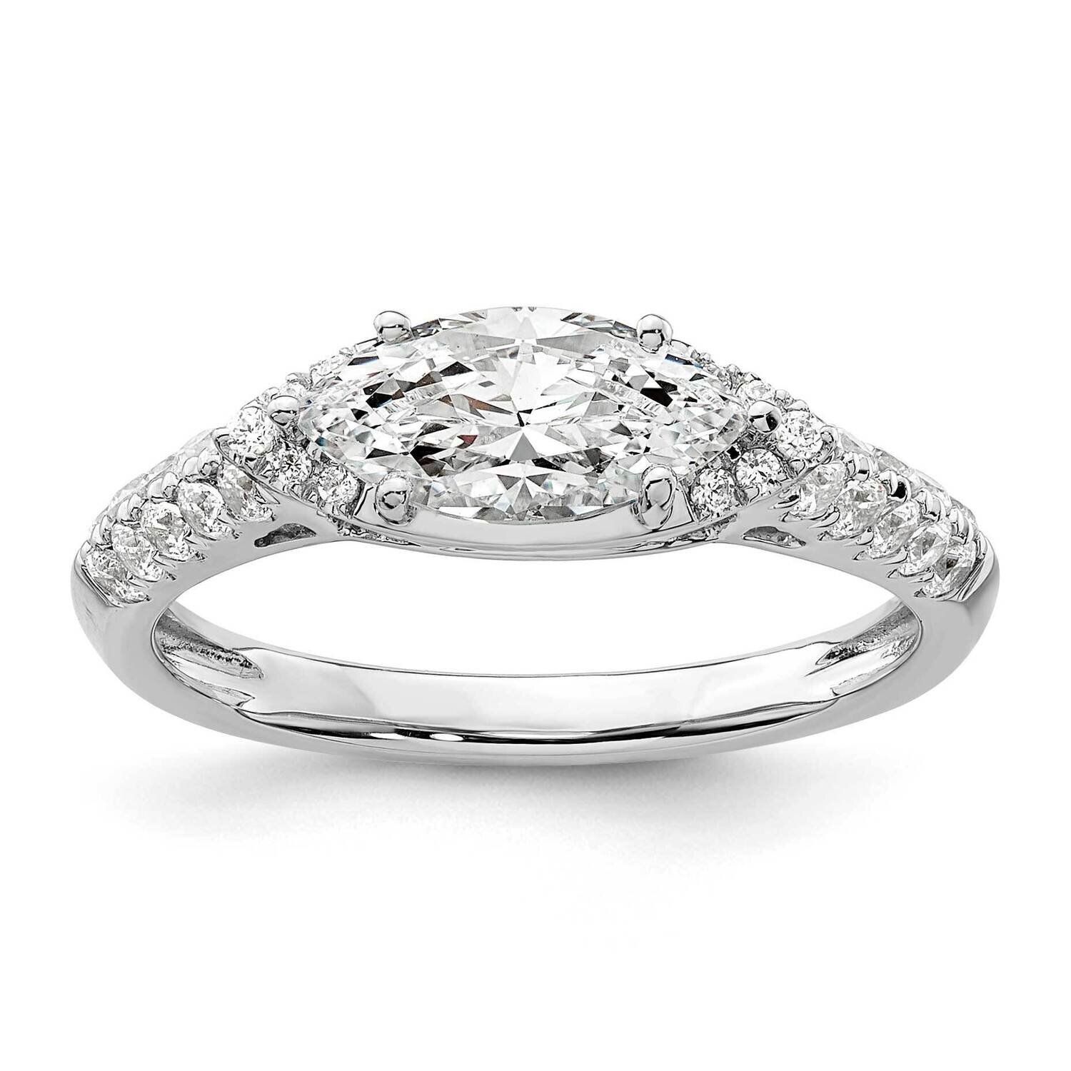 Si1/Si2, G H I, Semi-Mount Engagement Ring 14k White Gold Lab Grown Diamond RM9086E-100-WLG, MPN: R…