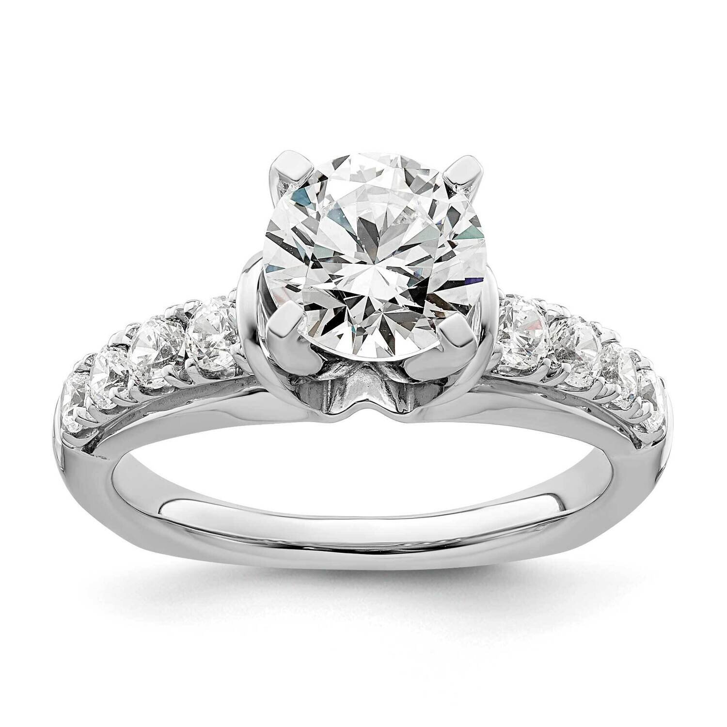 Si1/Si2, G H I, Semi-Mount Engagement Ring 14k White Gold Lab Grown Diamond RM9089E-100-WLG