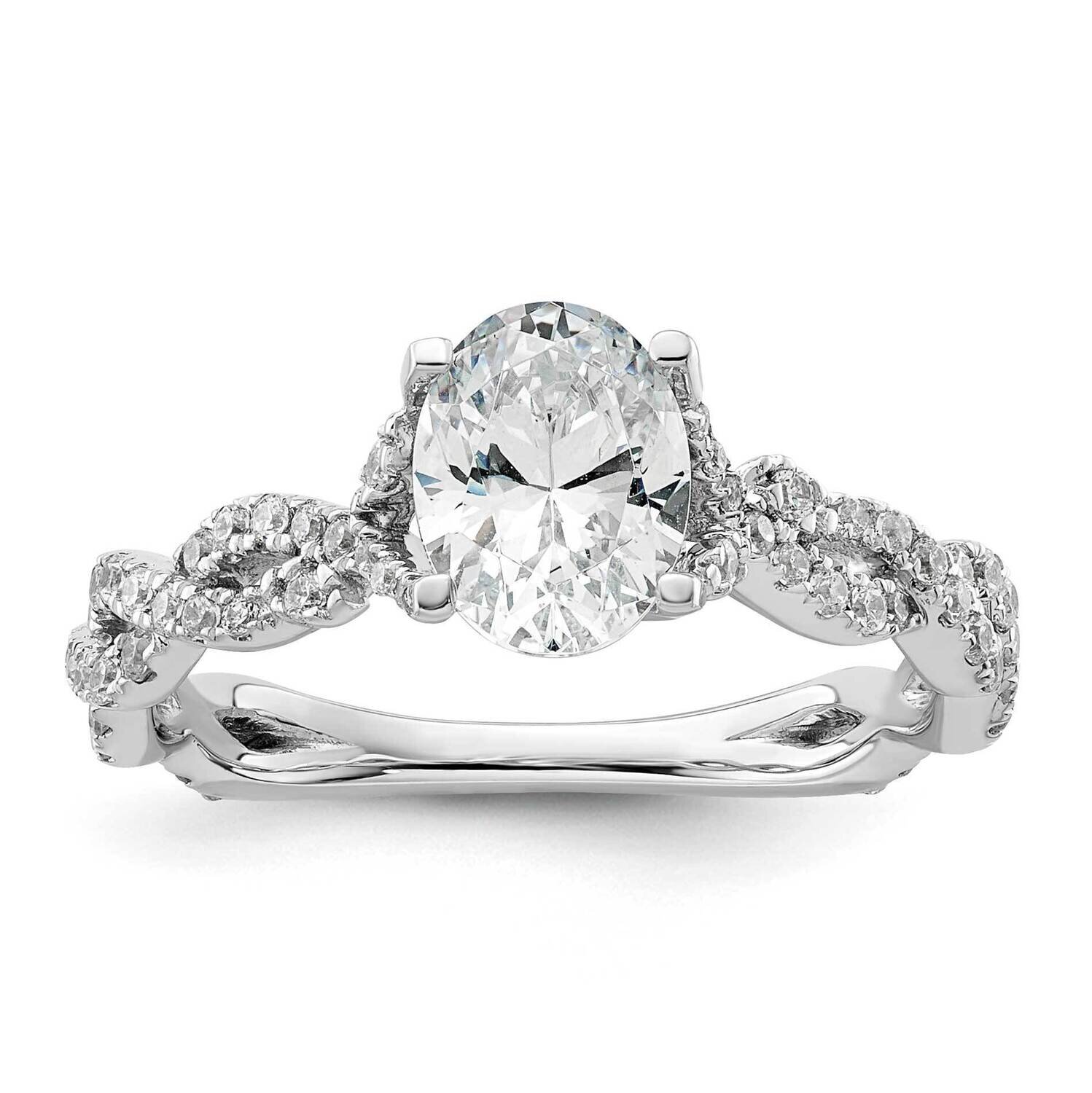 Si1/Si2, G H I, Semi-Mount Engagement Ring 14k White Gold Lab Grown Diamond RM9103E-100-7WLG, MPN: …