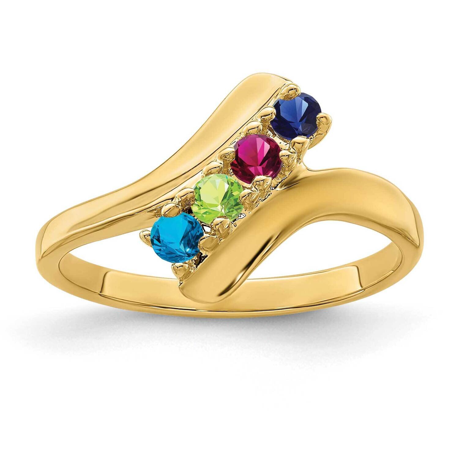 4-Stone Mothers Ring Mounting 14k Gold Polished XMR13/4-7, MPN: XMR13/4-7, 883957517902