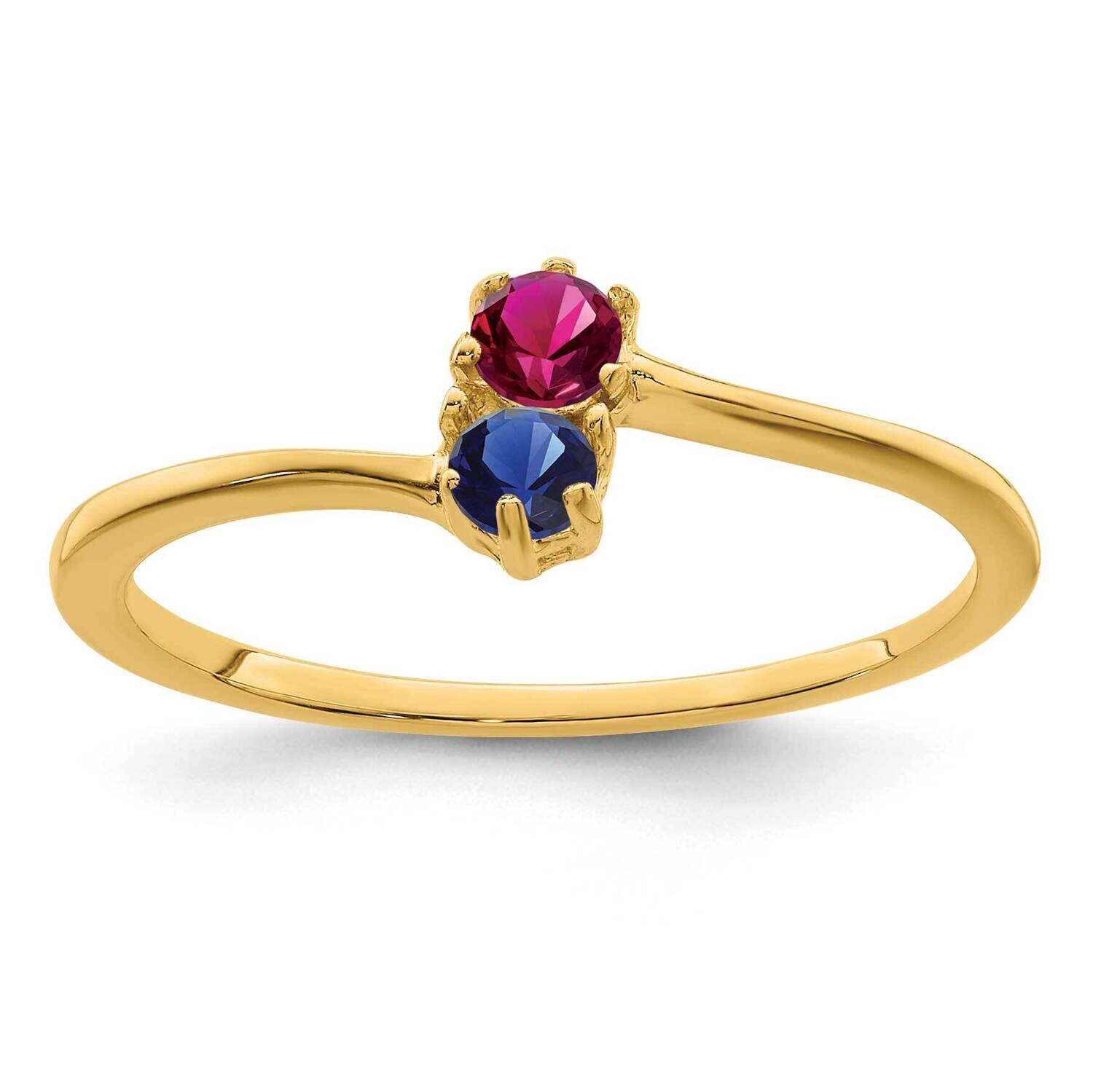 2-Stone Mothers Ring Mounting 14k Gold Polished XMR15/2-7, MPN: XMR15/2-7, 883957417905