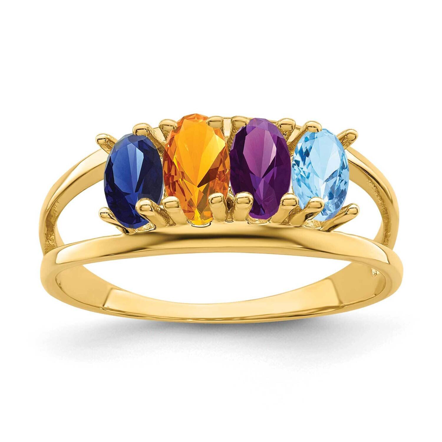 4-Stone Mothers Ring Mounting 14k Gold Polished XMR2/4-7, MPN: XMR2/4-7, 883957474397