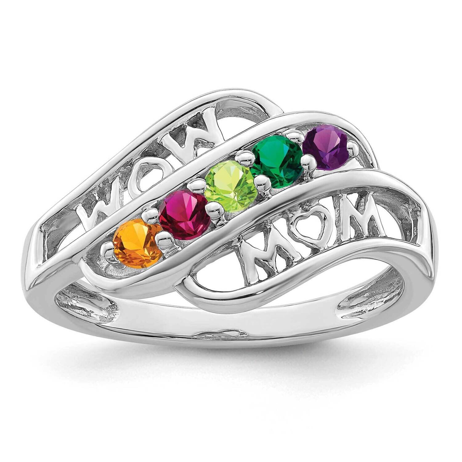 Family Jewelry Ring Mounting 14k White Gold XMR66/5W-7, MPN: XMR66/5W-7, 191101539749