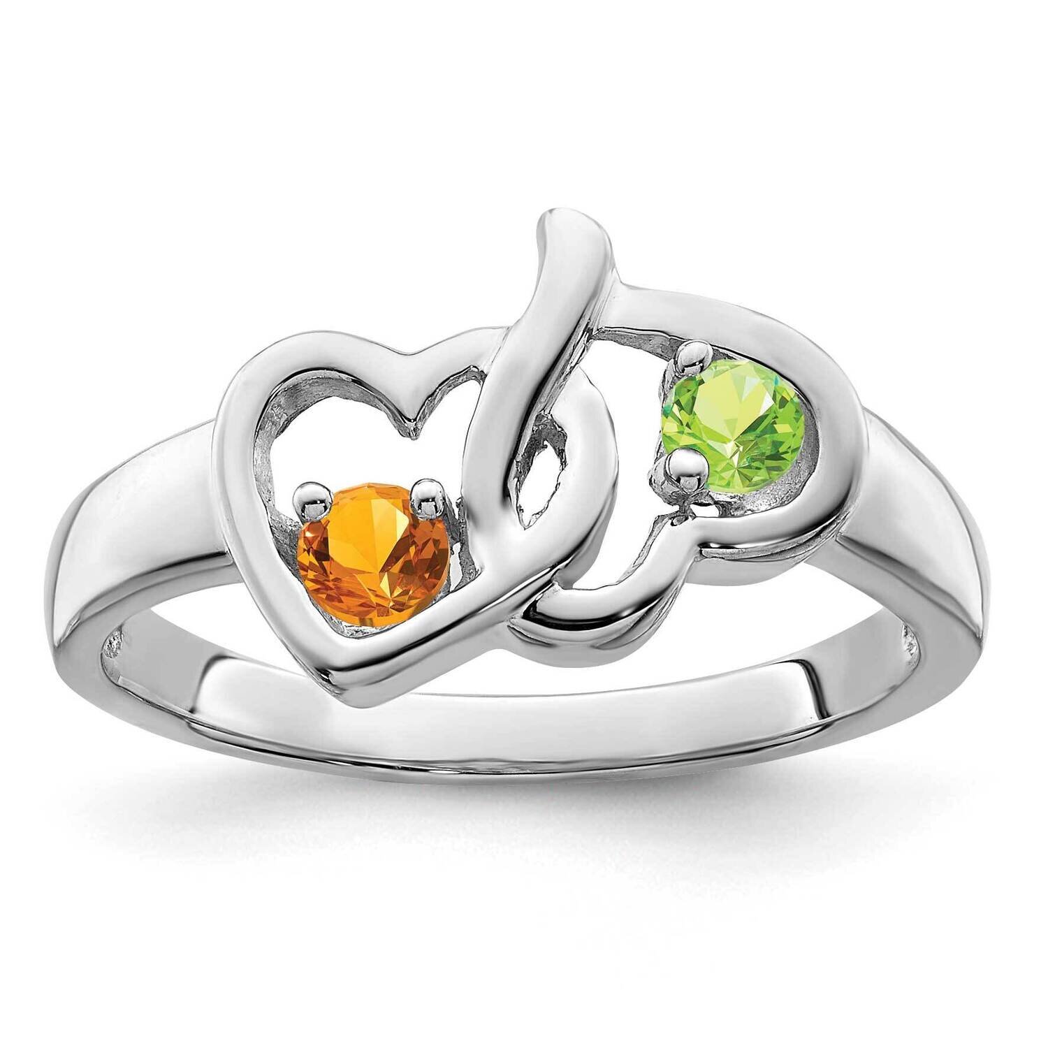 Family Jewelry Ring Mounting 14k White Gold XMR92/2W-7
