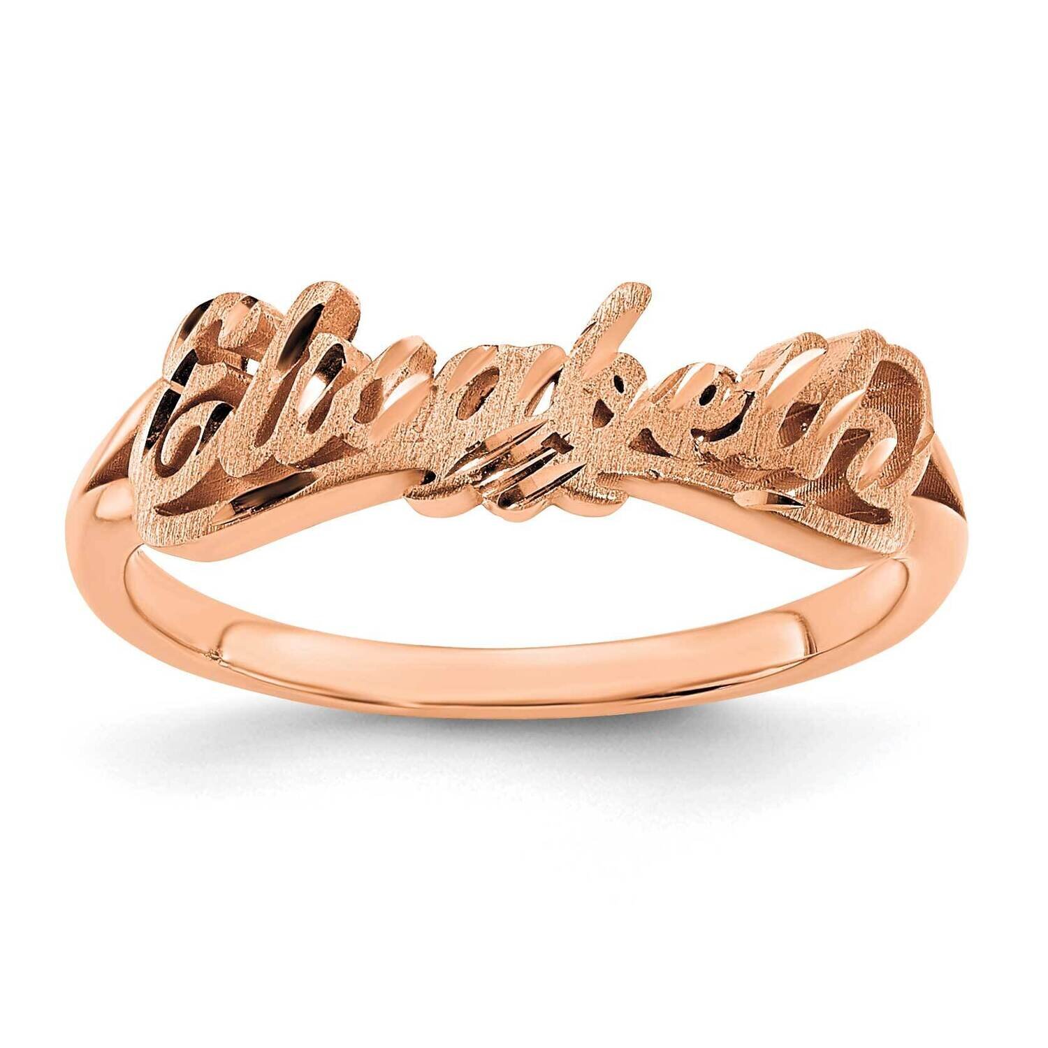 Personalized Ring 14k Rose Gold Polished XNR59R