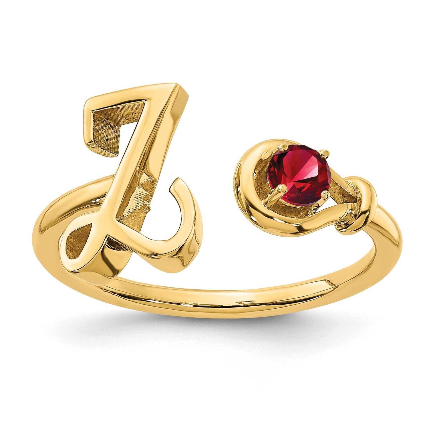 Letter Z with Birthstone Rings Sterling Silver Gold-plated XNR81ZGP