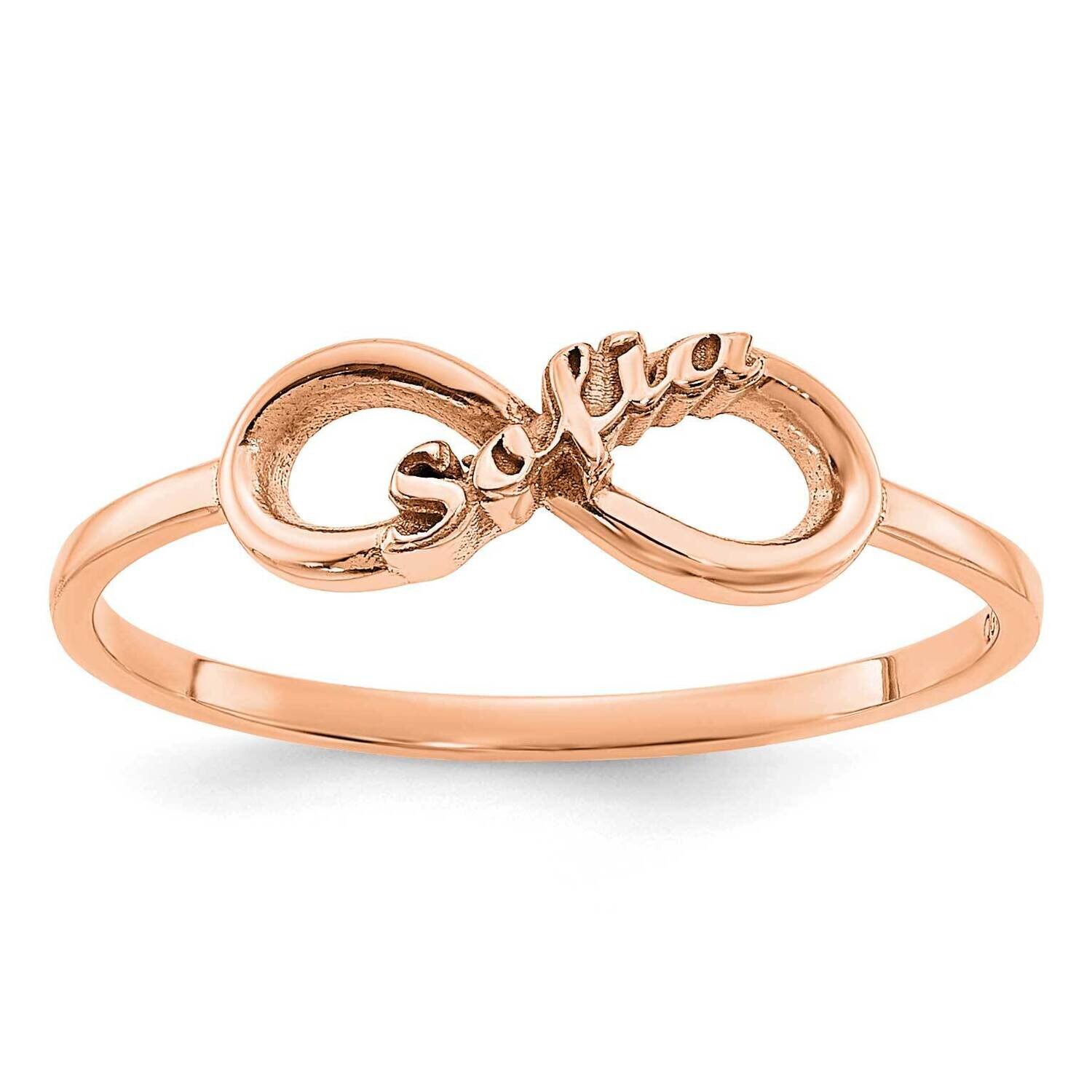 Personalized Infinity Name Ring 14k Rose Gold XNR90R