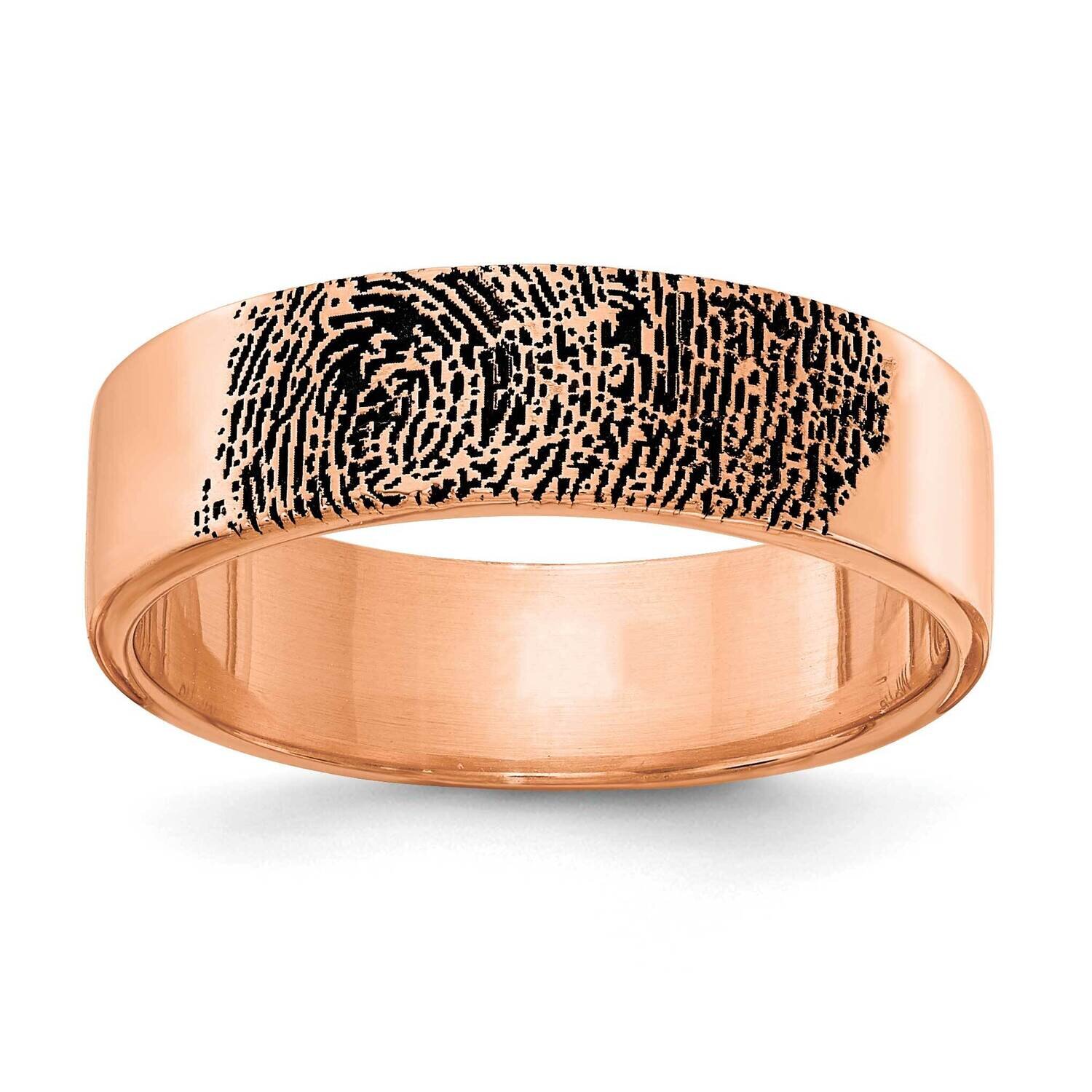 Fingerprint Ring 14k Rose Gold XNR95R
