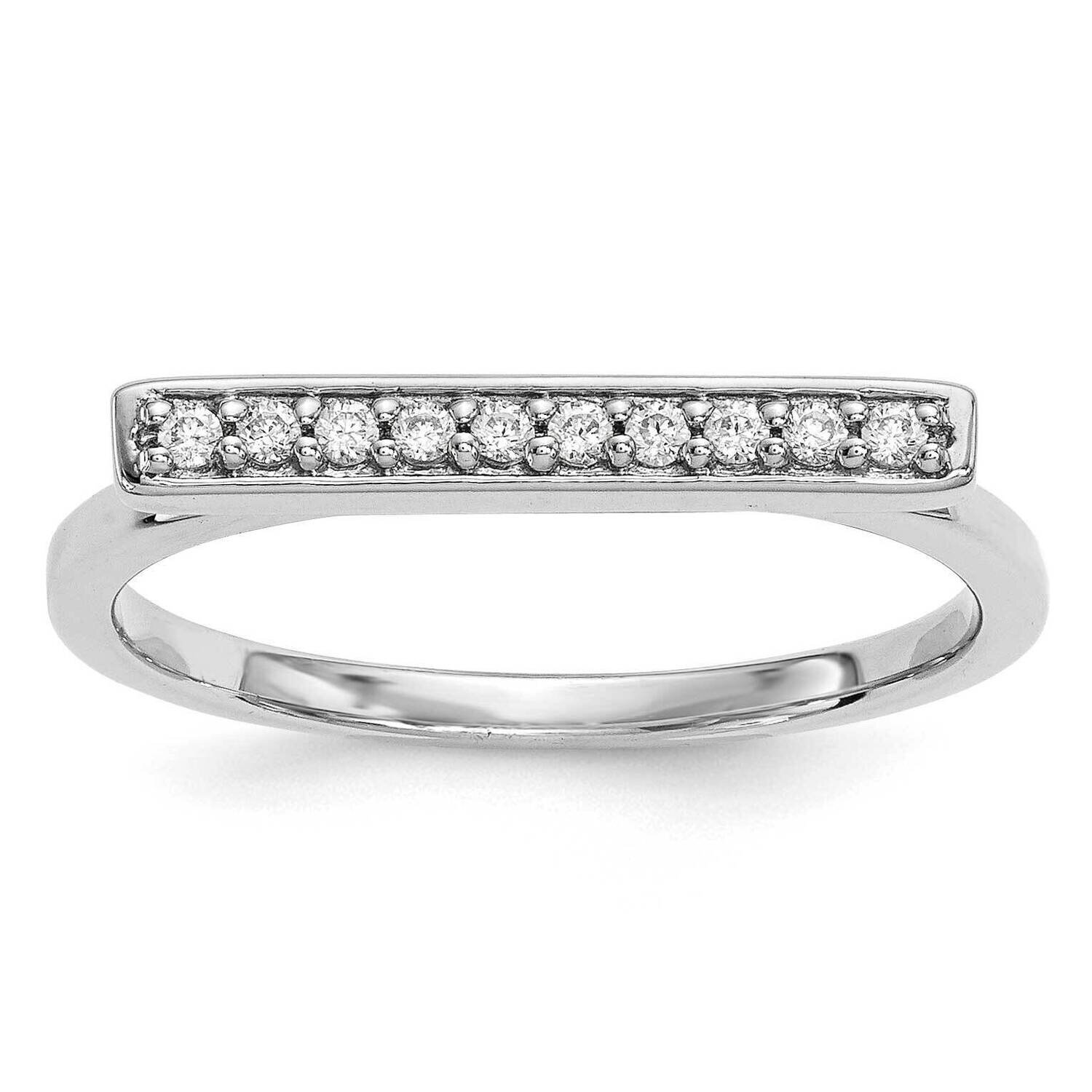 Diamond Bar Ring 14k White Gold Y13742WVS