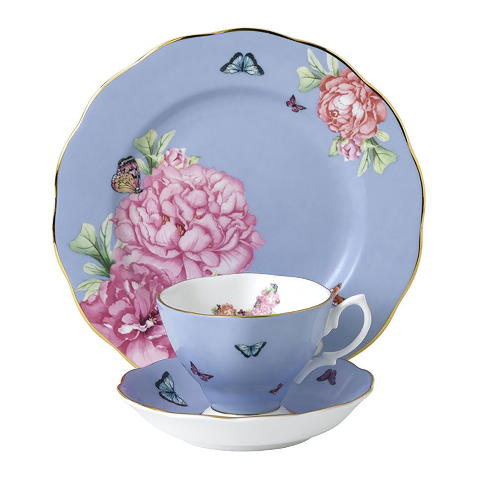 Royal Albert Friendship 3 Piece Set Teacup, Saucer &amp; Plate 8 Inch Tranquility, Blue 1056234, MPN: 1…