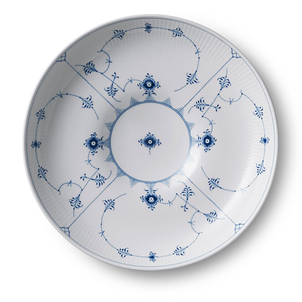 Royal Copenhagen Blue Fluted Plain Large Bowl 13.5 Inch 1057085