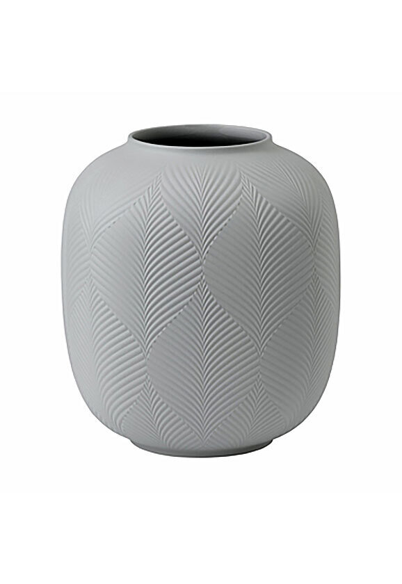 Wedgwood Folia Jasper Rounded Vase Dove Grey 8.3 Inch 1056993, MPN: 1056993, 701587441865