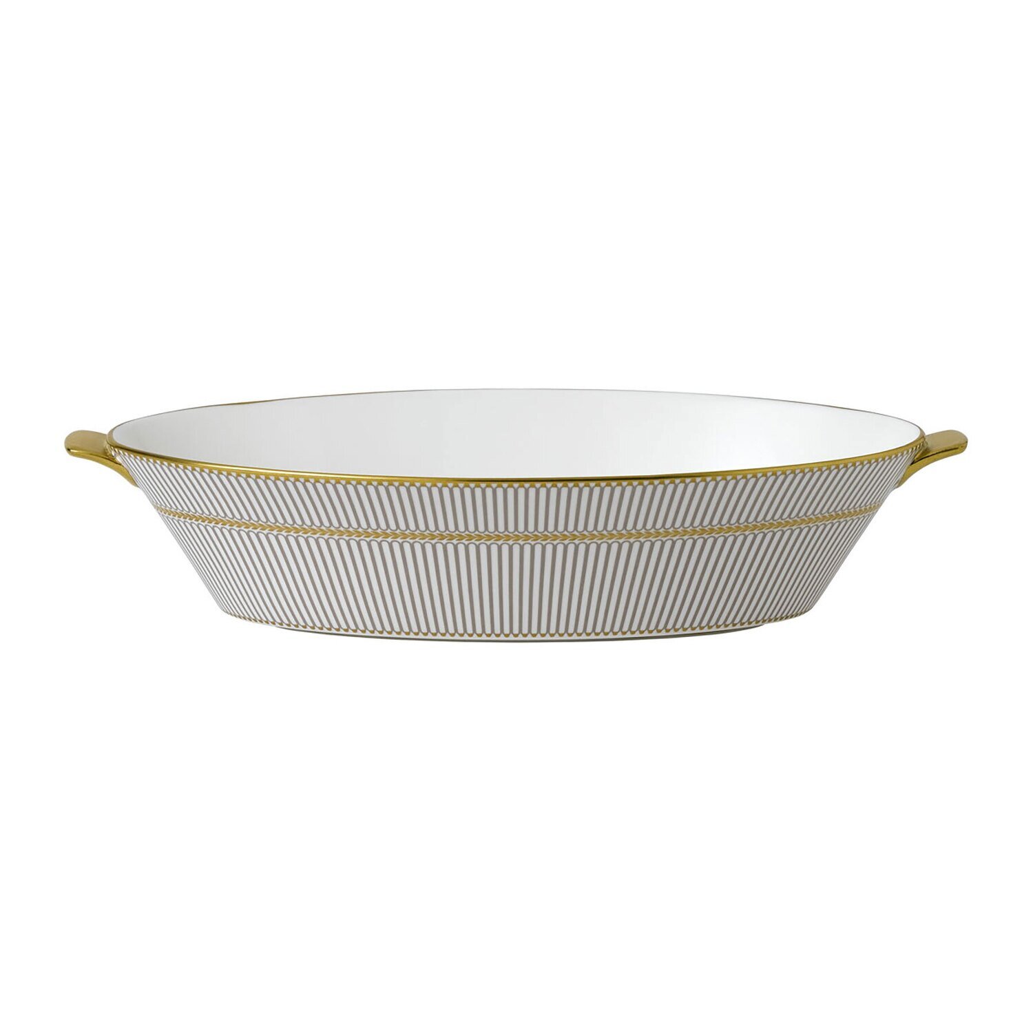 Wedgwood Anthemion Grey Oval Serving Bowl 1.3 L 1054391