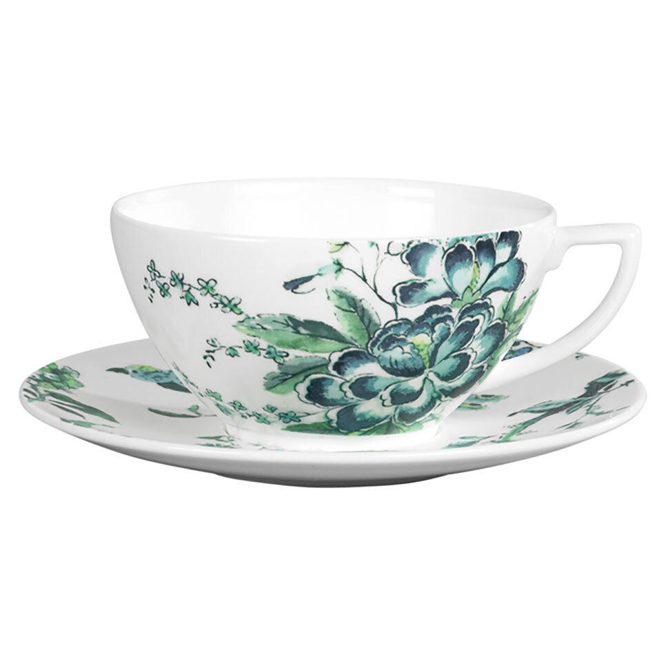 Wedgwood JC Chinosserie White Teacup & Saucer 1053486