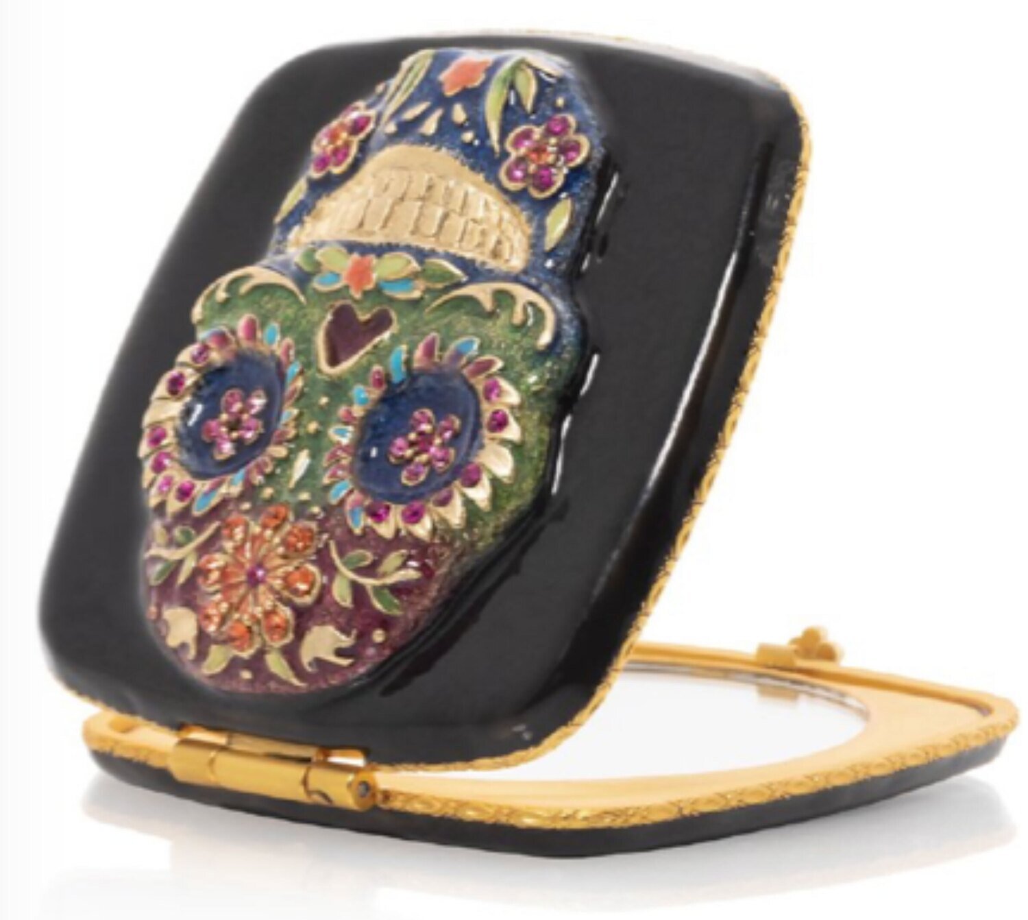 Jay Strongwater Skull Compact Mirror SCB8083-289