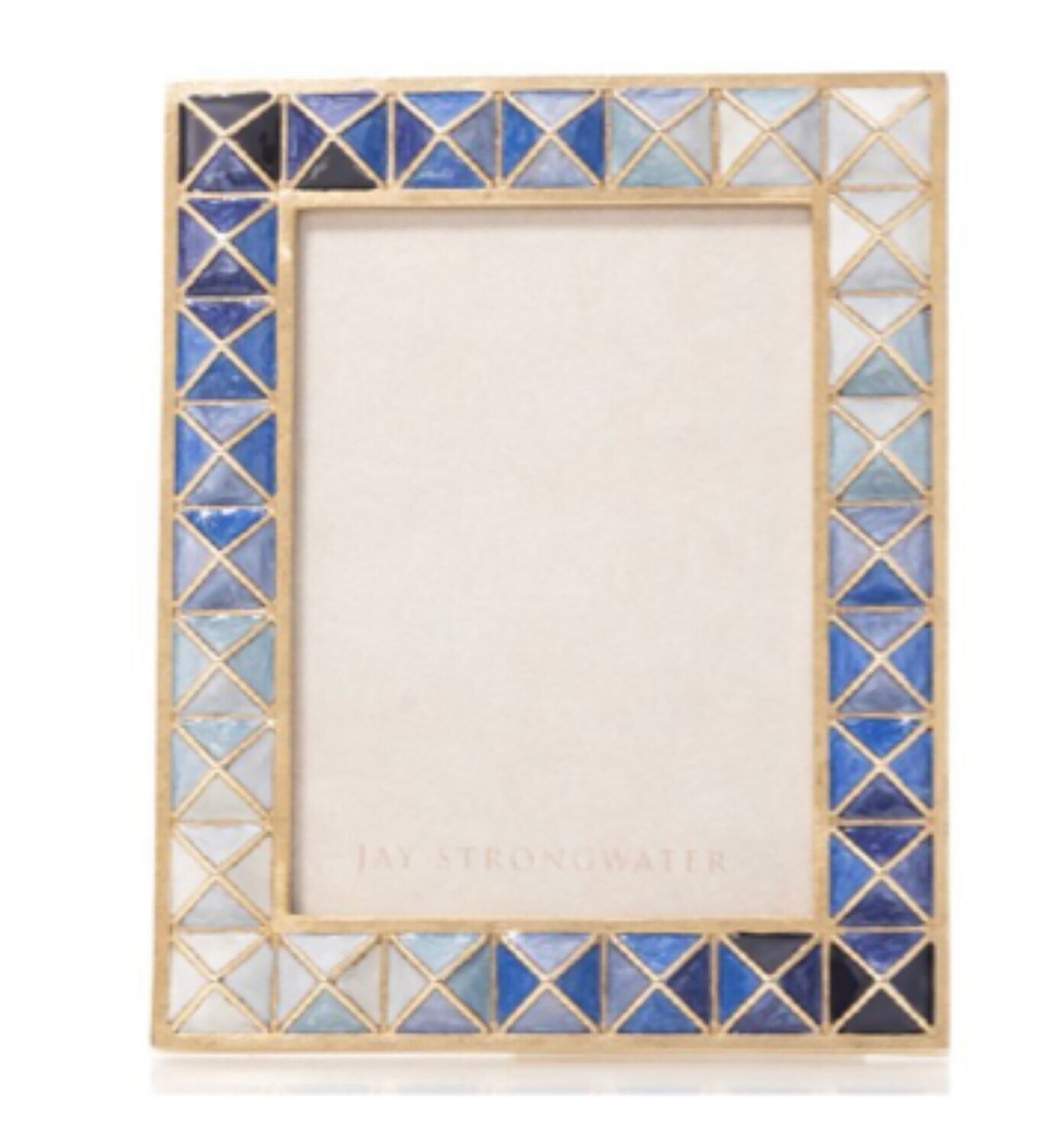 Jay Strongwater Abaculus 3 x 4 Indigo Pyramid Picture Frame SPF5876-284