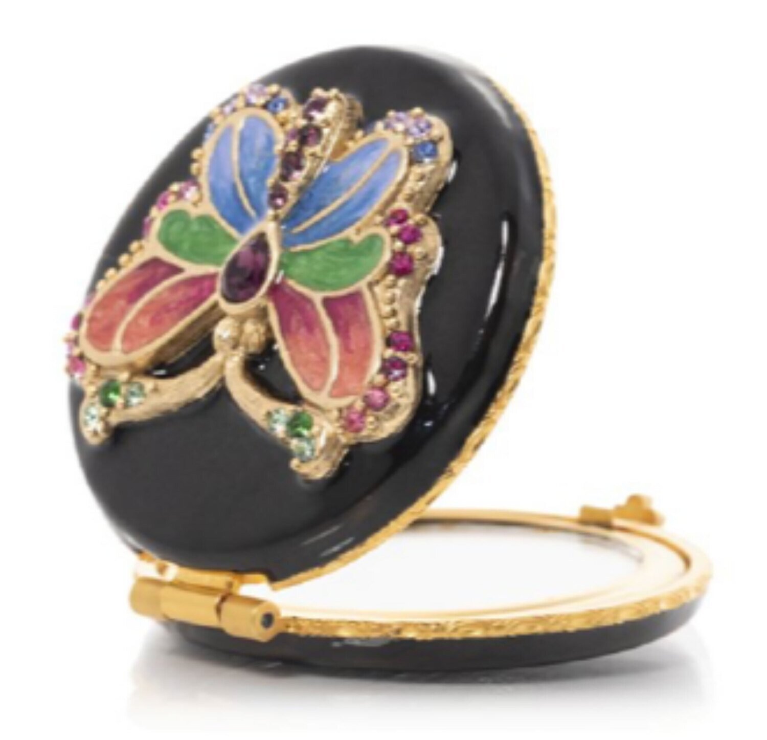 Jay Strongwater Butterfly Compact Mirror SCB8082-256