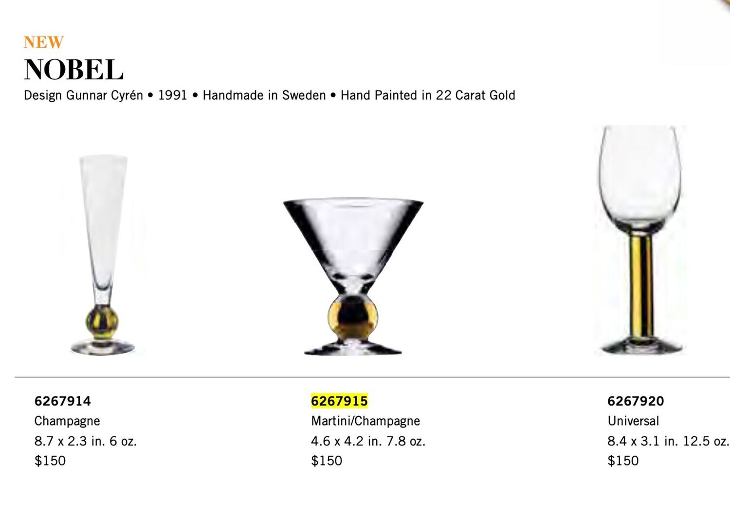 Orrefors Nobel Martini 6267915, MPN: 6267915, 7319672679159