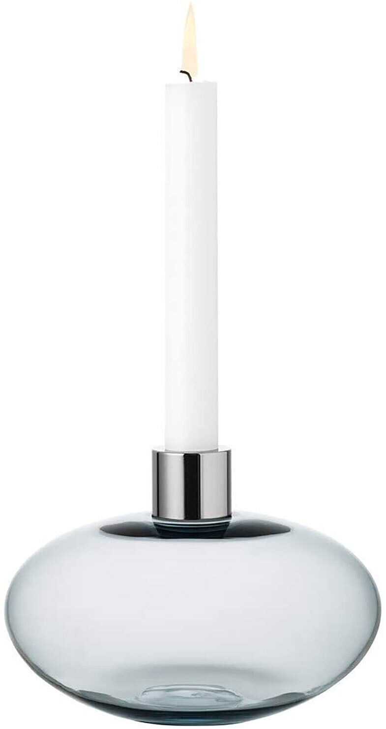 Orrefors Pluto Candlestick Grey 6350162