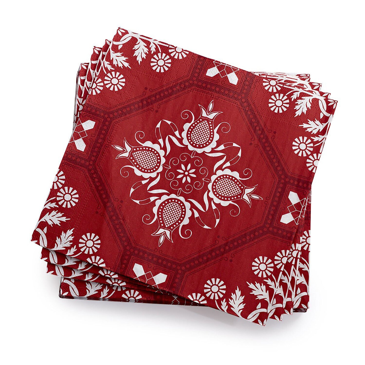 Le Jacquard Francais Set Of 20 Napkins Hacienda Red 100% Paper 27063 Set of 4, MPN: 27063, 36602692…