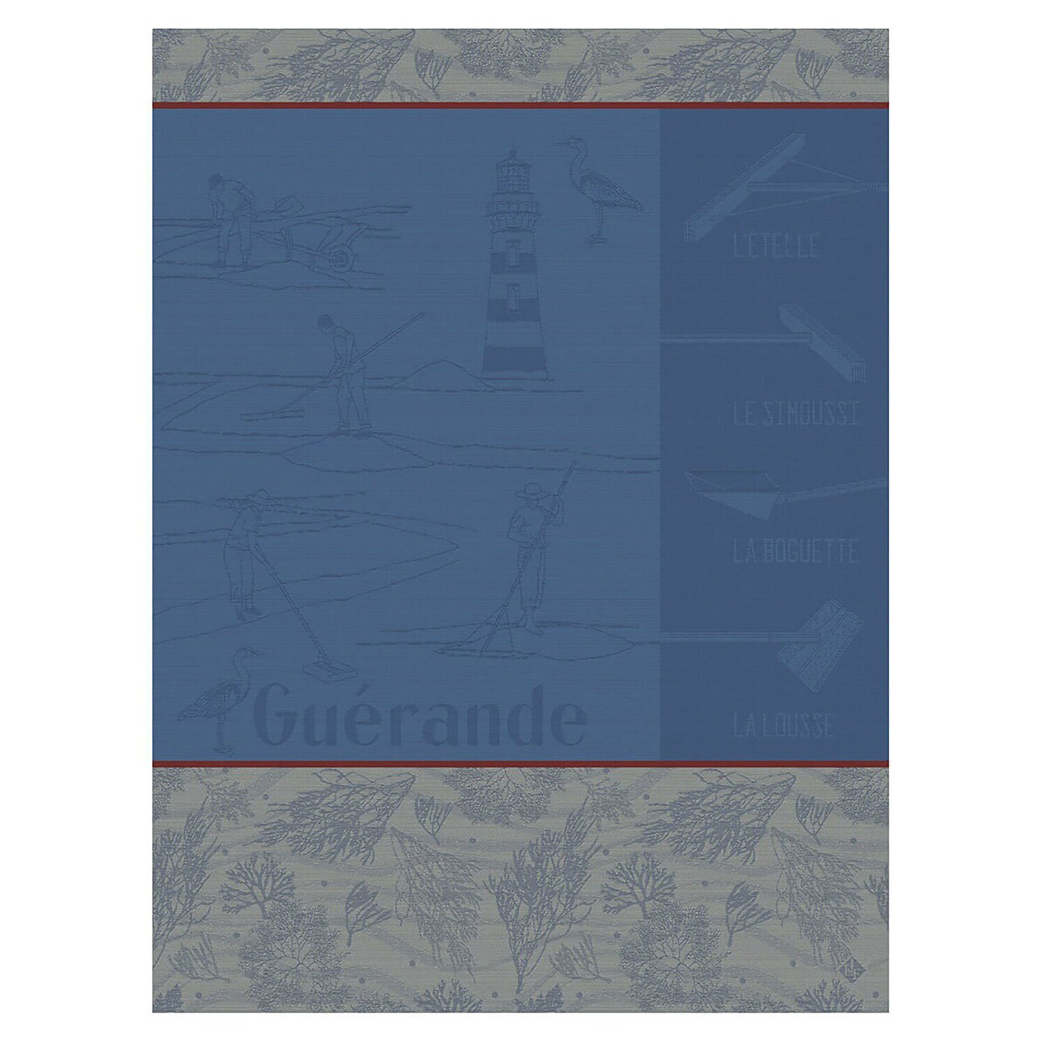 Le Jacquard Francais Tea Towel Marais Salants Blue 100% Cotton 26799 Set of 4, MPN: 26799, 36602692…