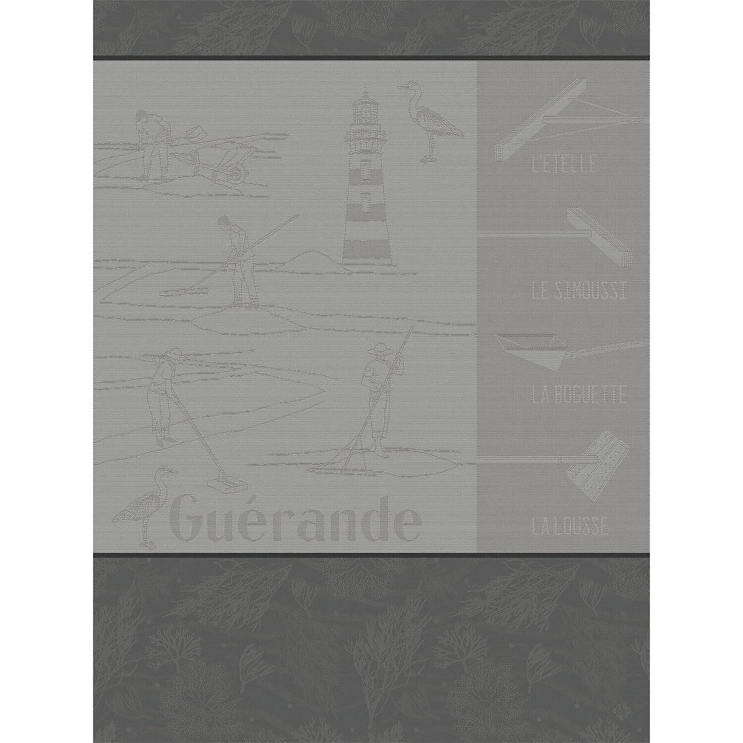 Le Jacquard Francais Tea Towel Marais Salants Grey 100% Cotton 26803 Set of 4, MPN: 26803, 36602692…