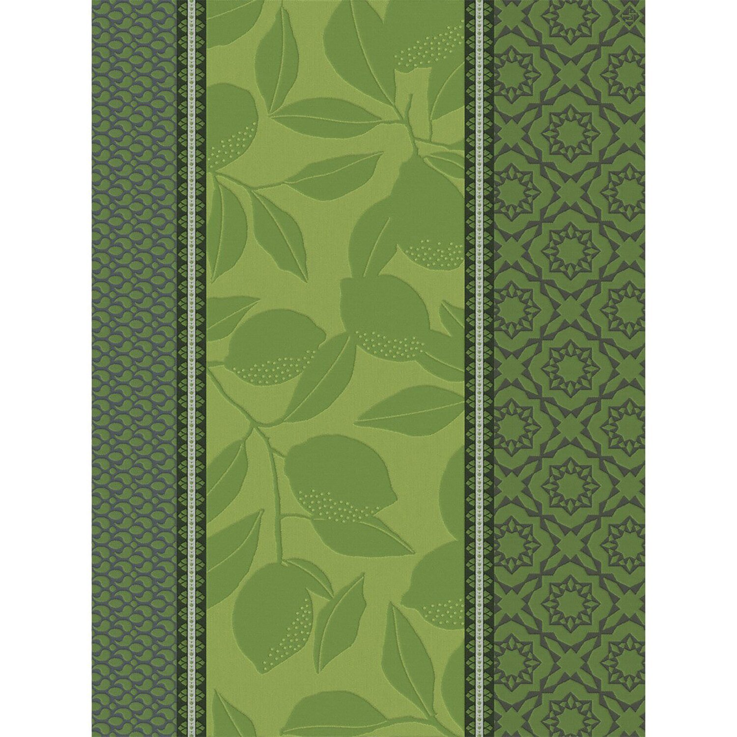 Le Jacquard Francais Tea Towel Sous Citronnniers Green 100% Coton 26836 Set of 4
