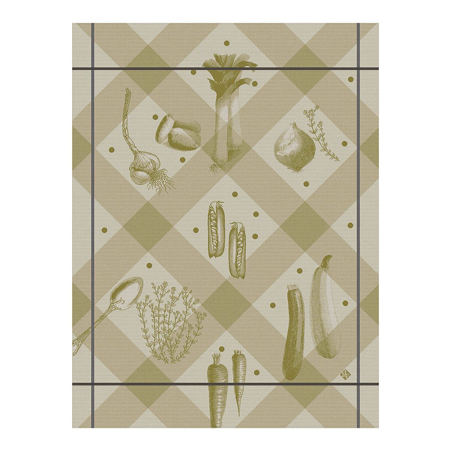 Le Jacquard Francais Tea Towel Legumes Au Jardin Beige 100% Cotton 27066 Set of 4, MPN: 27066, 3660…
