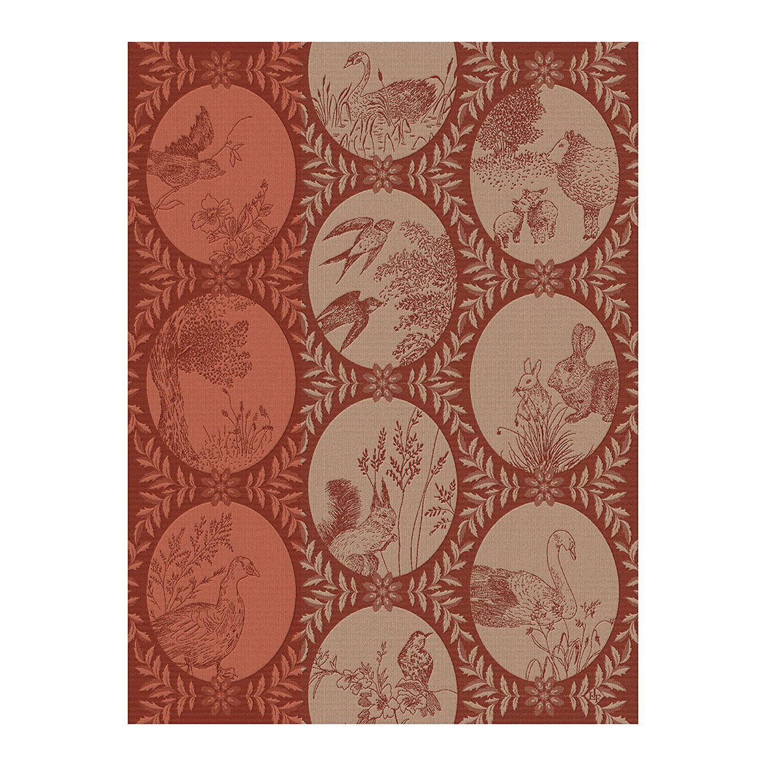 Le Jacquard Francais Tea Towel Josephine Red 100% Cotton 27109 Set of 4, MPN: 27109, 3660269271091