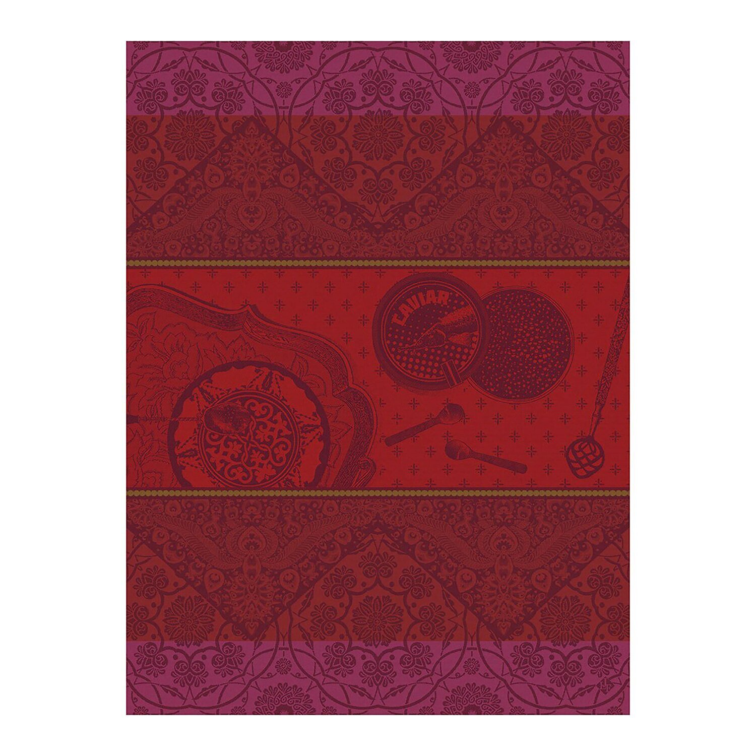 Le Jacquard Francais Tea Towel Tsar Red 100% Cotton 27194 Set of 4, MPN: 27194, 3660269271947