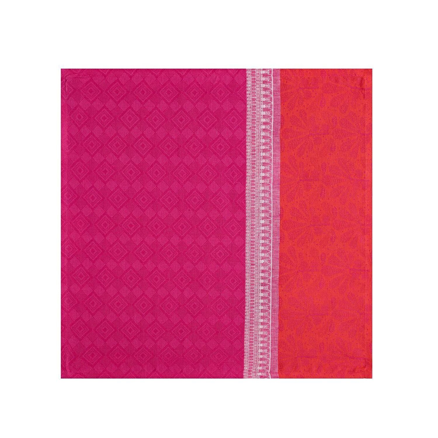 Le Jacquard Francais Tablecloth Croisiere Nil Pink 100% Linen 26750