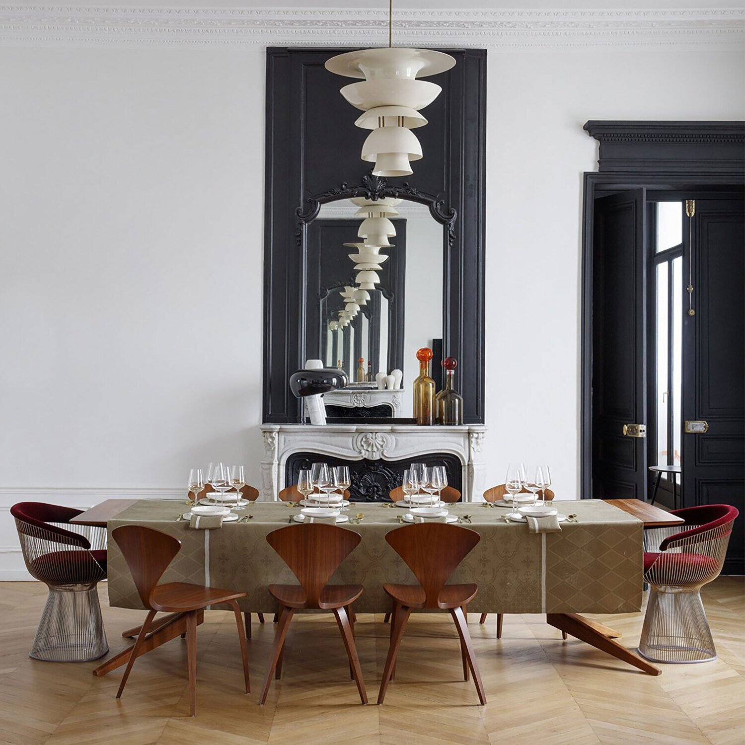 Le Jacquard Francais Tablecloth Armoiries Brown 100% Linen 27083, MPN: 27083, 3660269270834