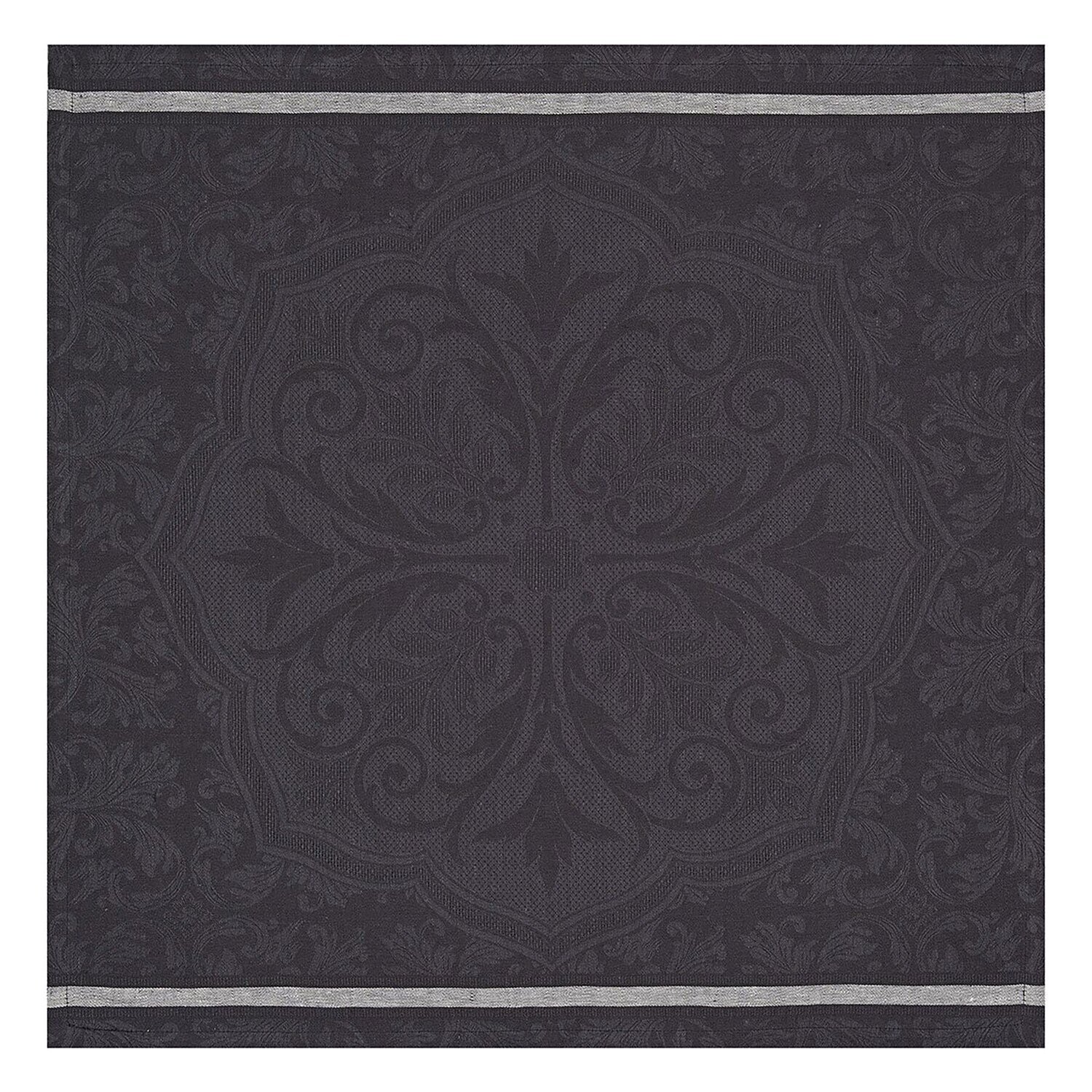 Le Jacquard Francais Napkin Armoiries Black 100% Linen 27093 Set of 4, MPN: 27093, 3660269270933